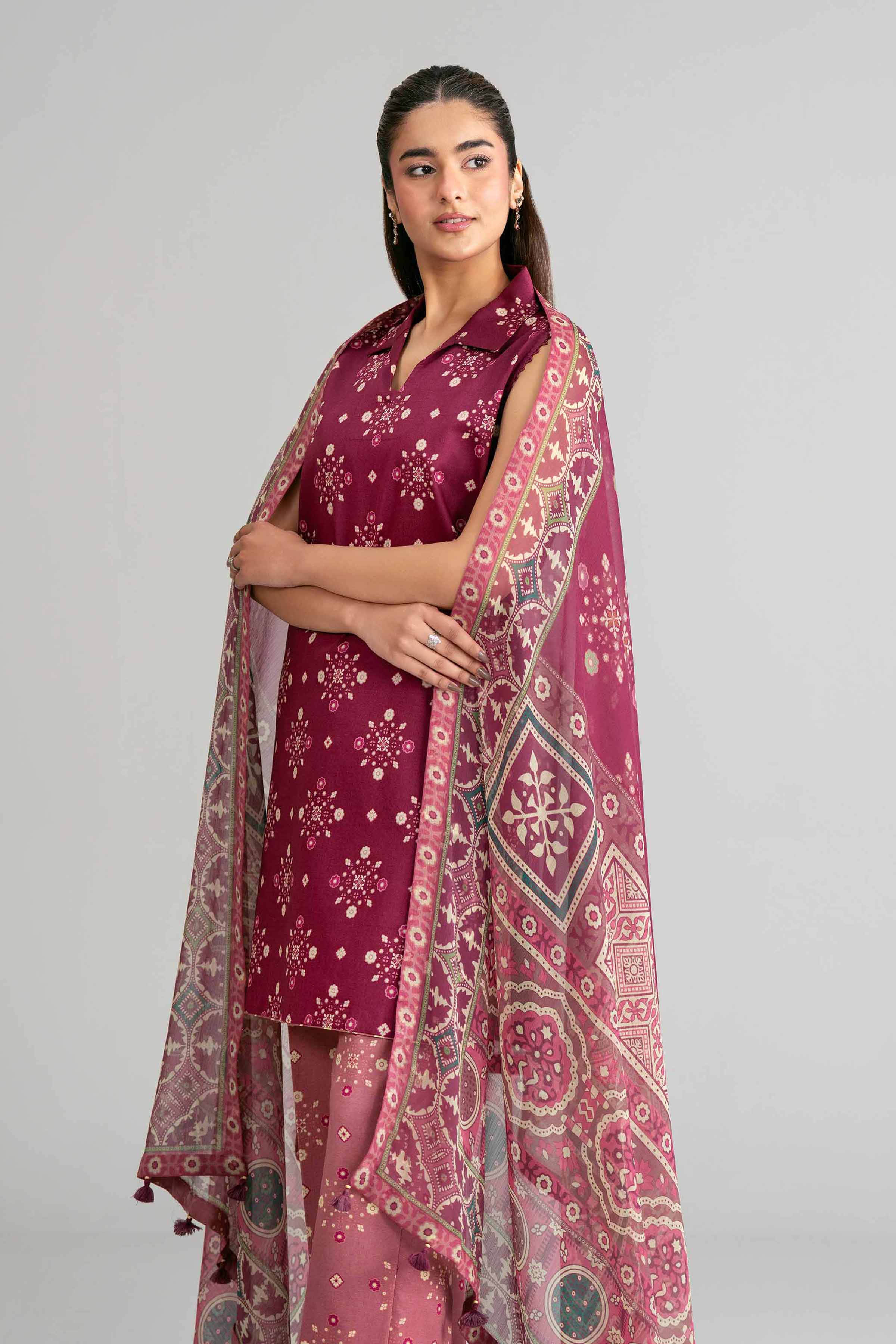 3 Piece - Digital Printed Suit - 42601575 for Women - Unstitched Collection | Nishat | Shop Online