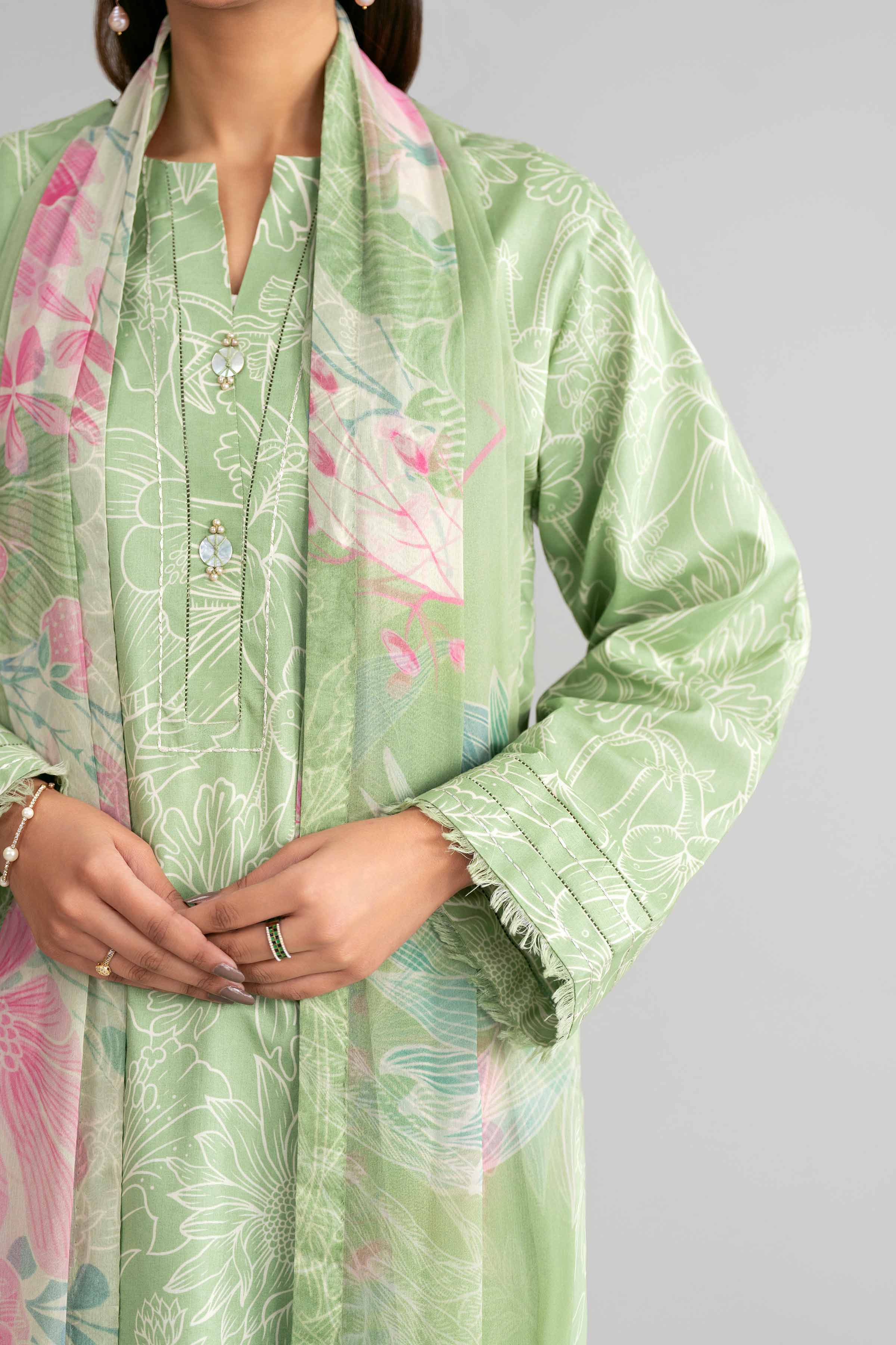 3 Piece - Digital Printed Suit - 42601576 for Women - Unstitched Collection | Nishat | Shop Online