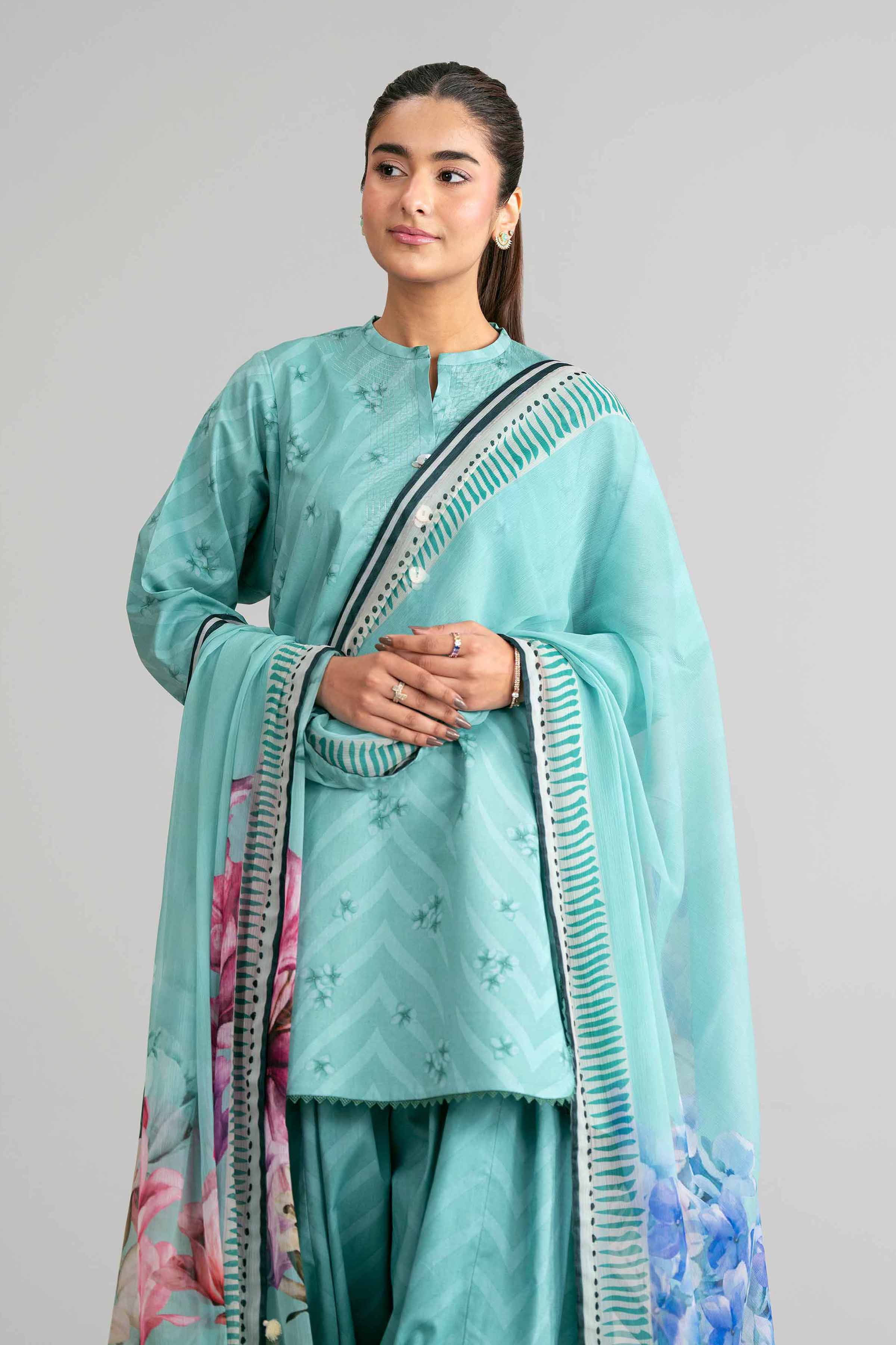 3 Piece - Digital Printed Suit - 42601578 for Women - Unstitched Collection | Nishat | Shop Online