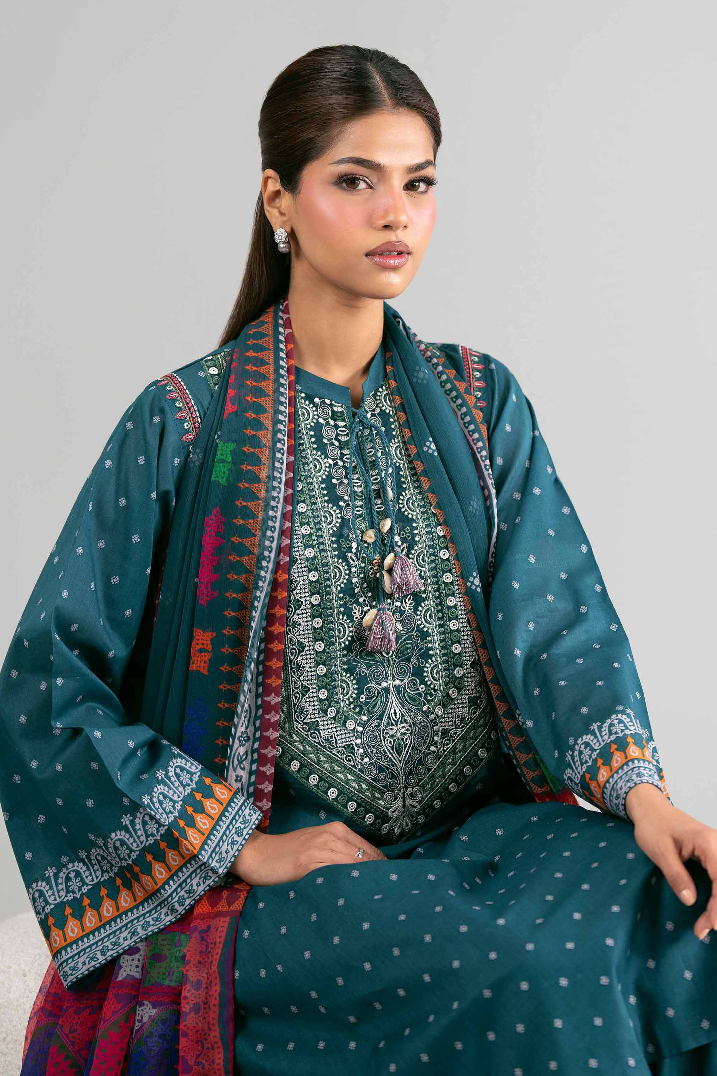 2 Piece - Digital Printed Embroidered Suit - 42601586 for Women - Unstitched Collection | Nishat | Shop Online