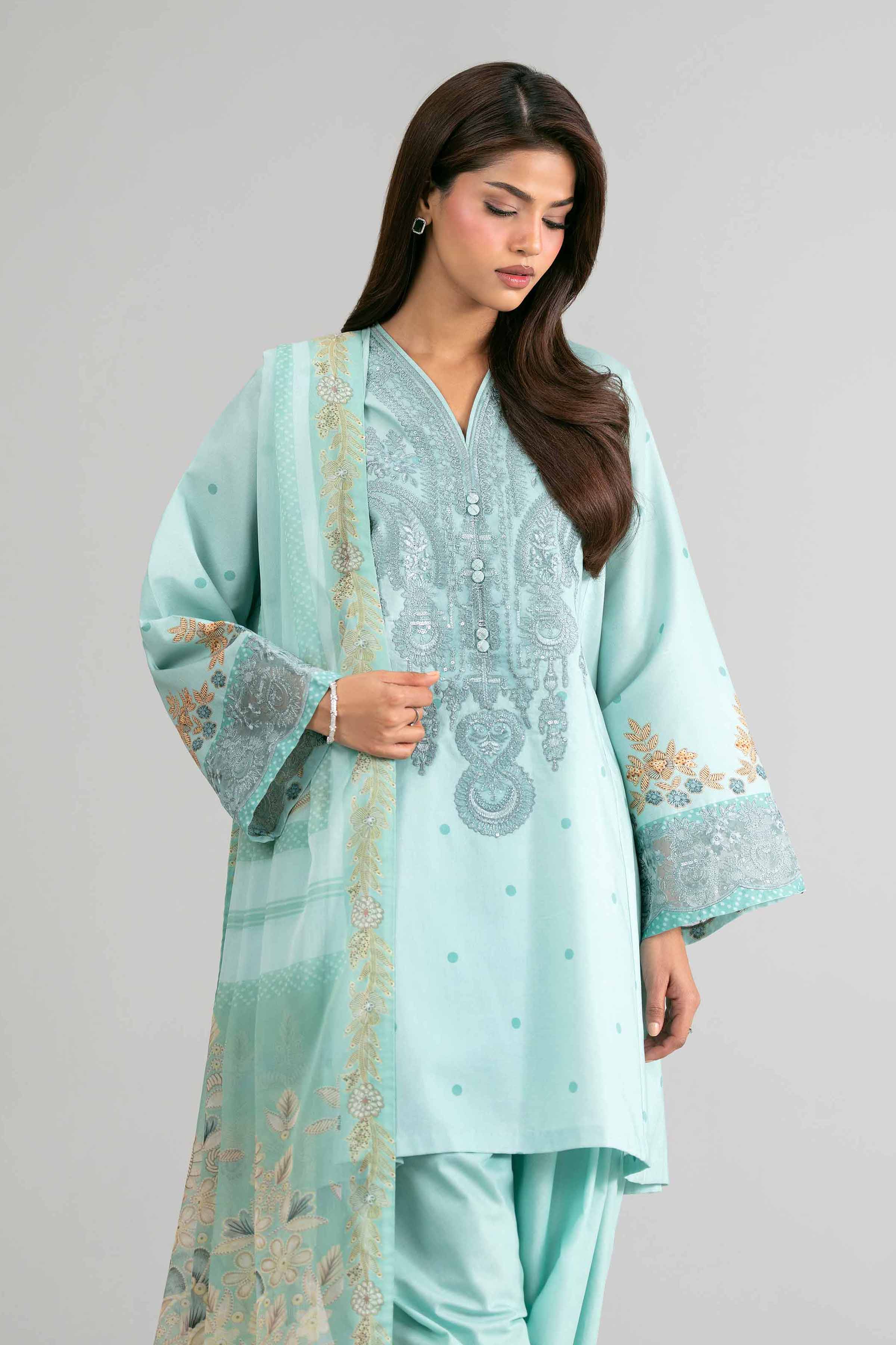 2 Piece - Digital Printed Embroidered Suit - 42601587 for Women - Unstitched Collection | Nishat | Shop Online