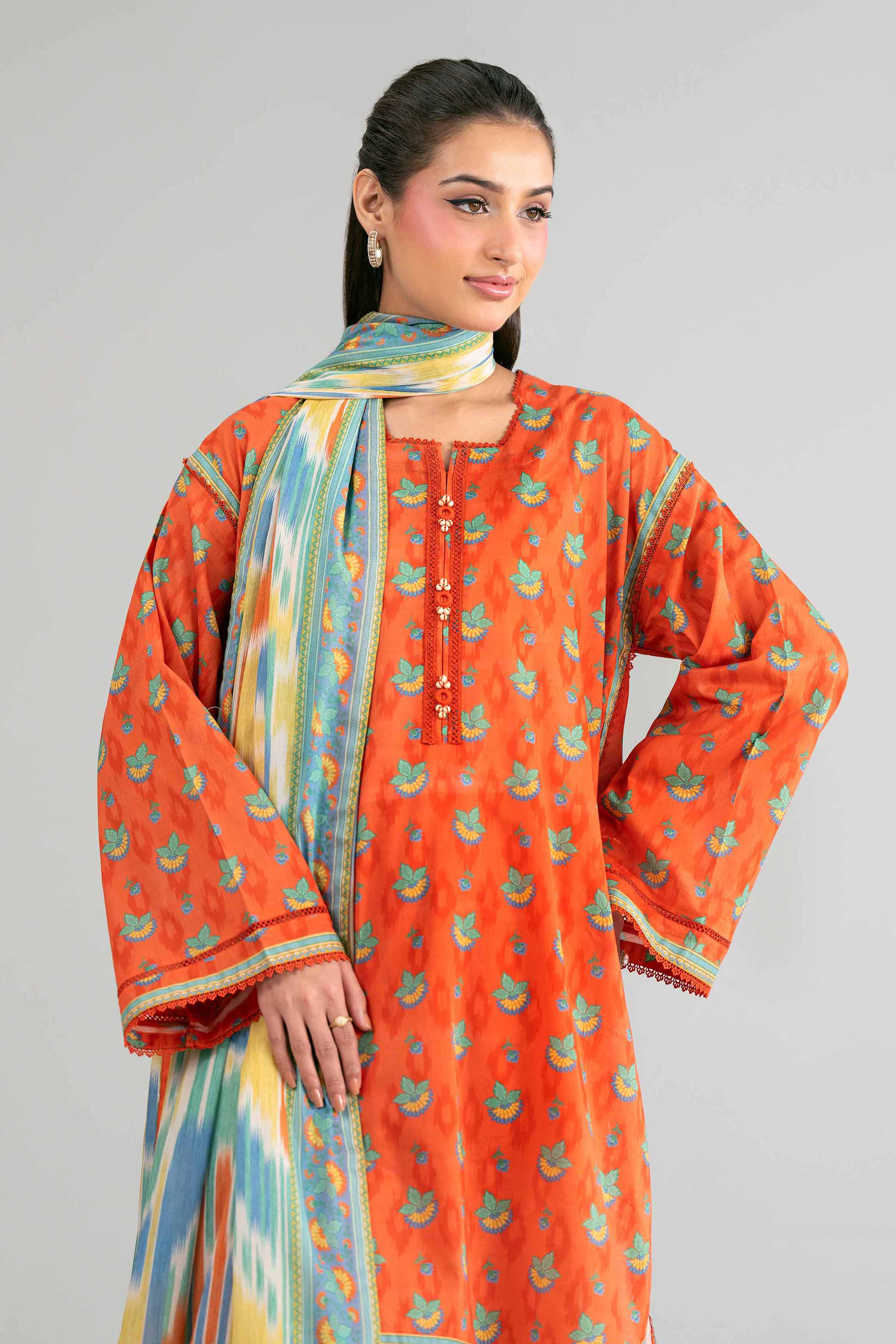 2 Piece - Printed Suit - 42601604 for Women - Unstitched Collection | Nishat | Shop Online