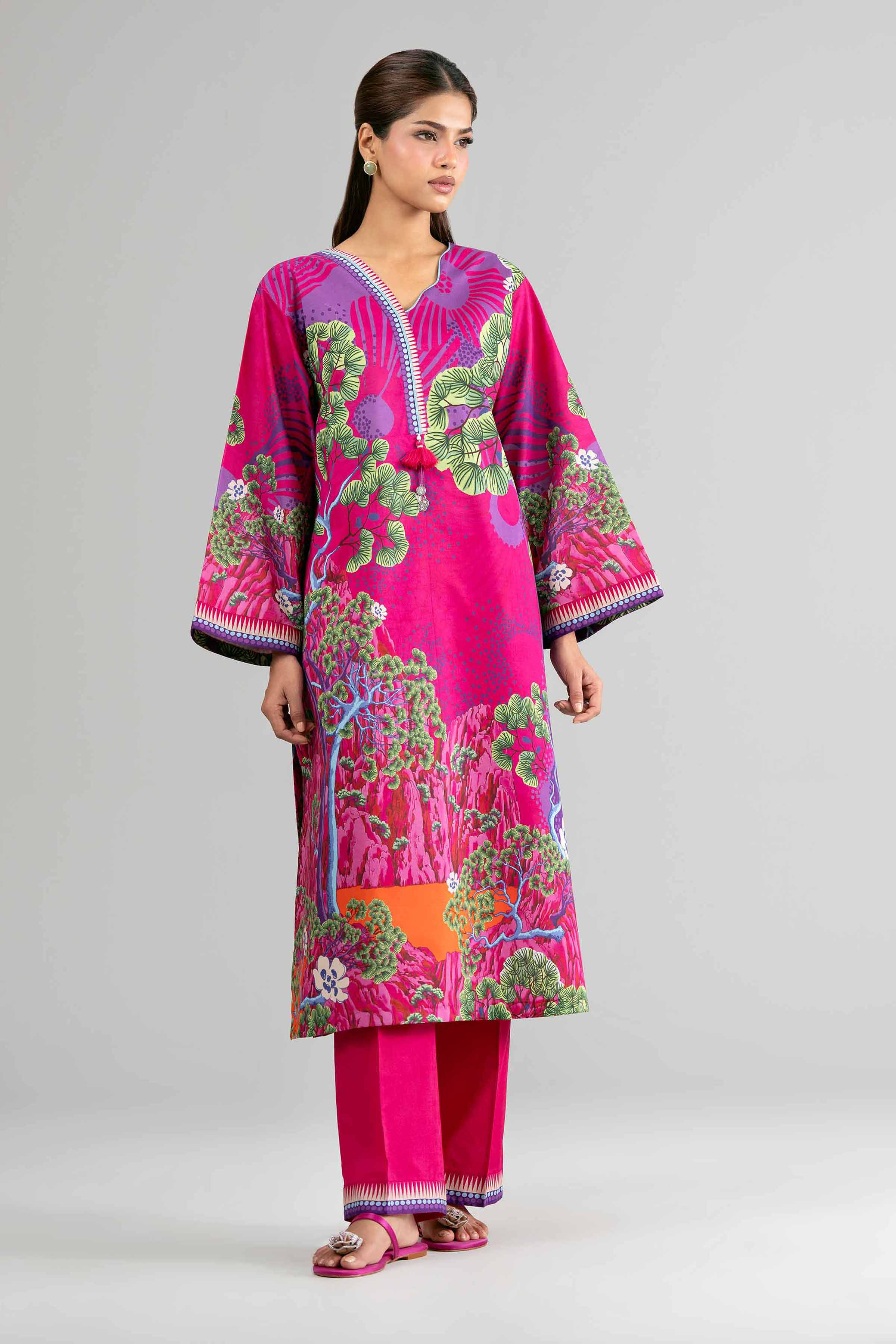 2 Piece - Digital Printed Suit - 42601616 for Women - Unstitched Collection | Nishat | Shop Online