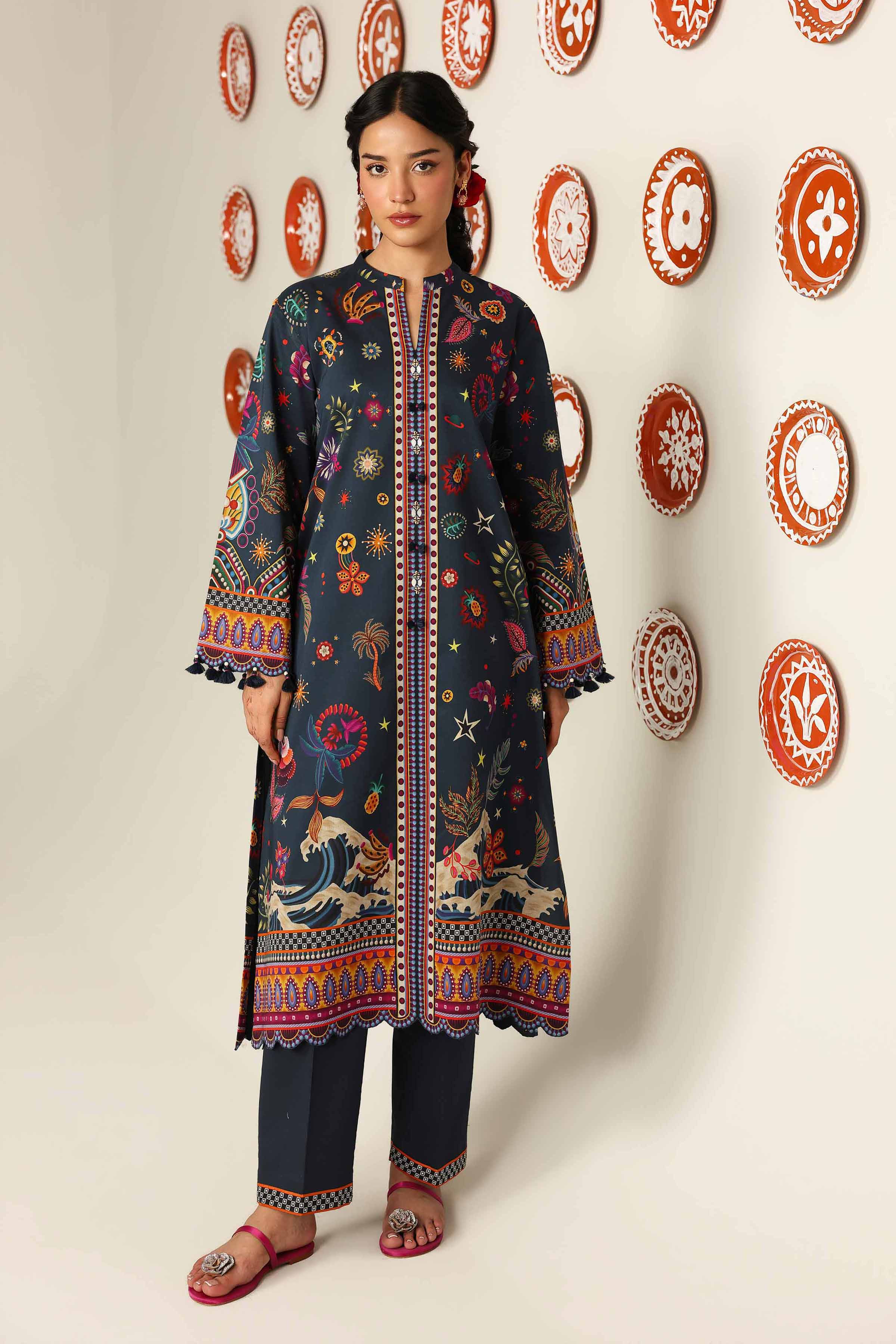 2 Piece - Digital Printed Suit - 42601618 for Women - Unstitched Collection | Nishat | Shop Online