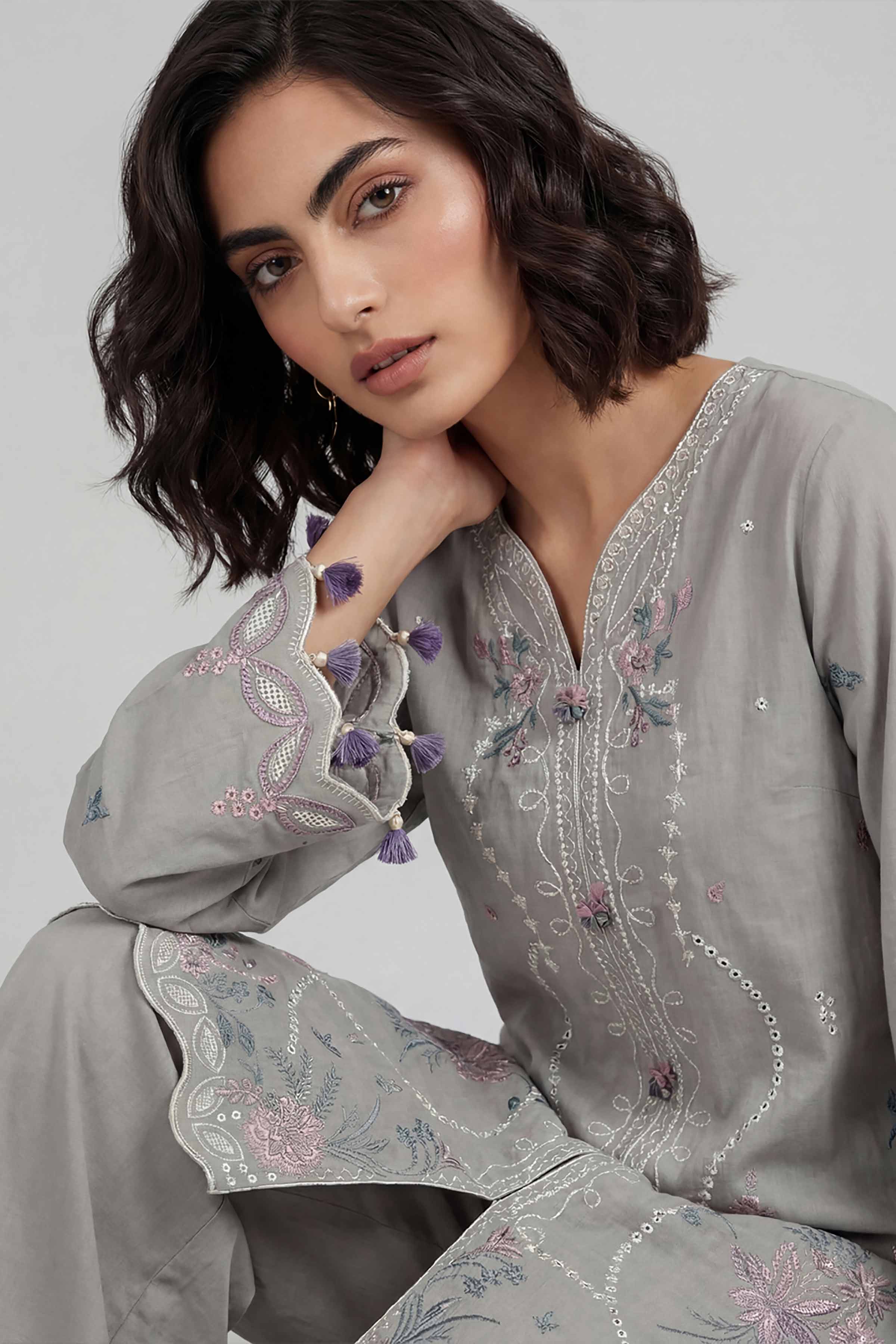 2 Piece - Embroidered Suit - 42601641