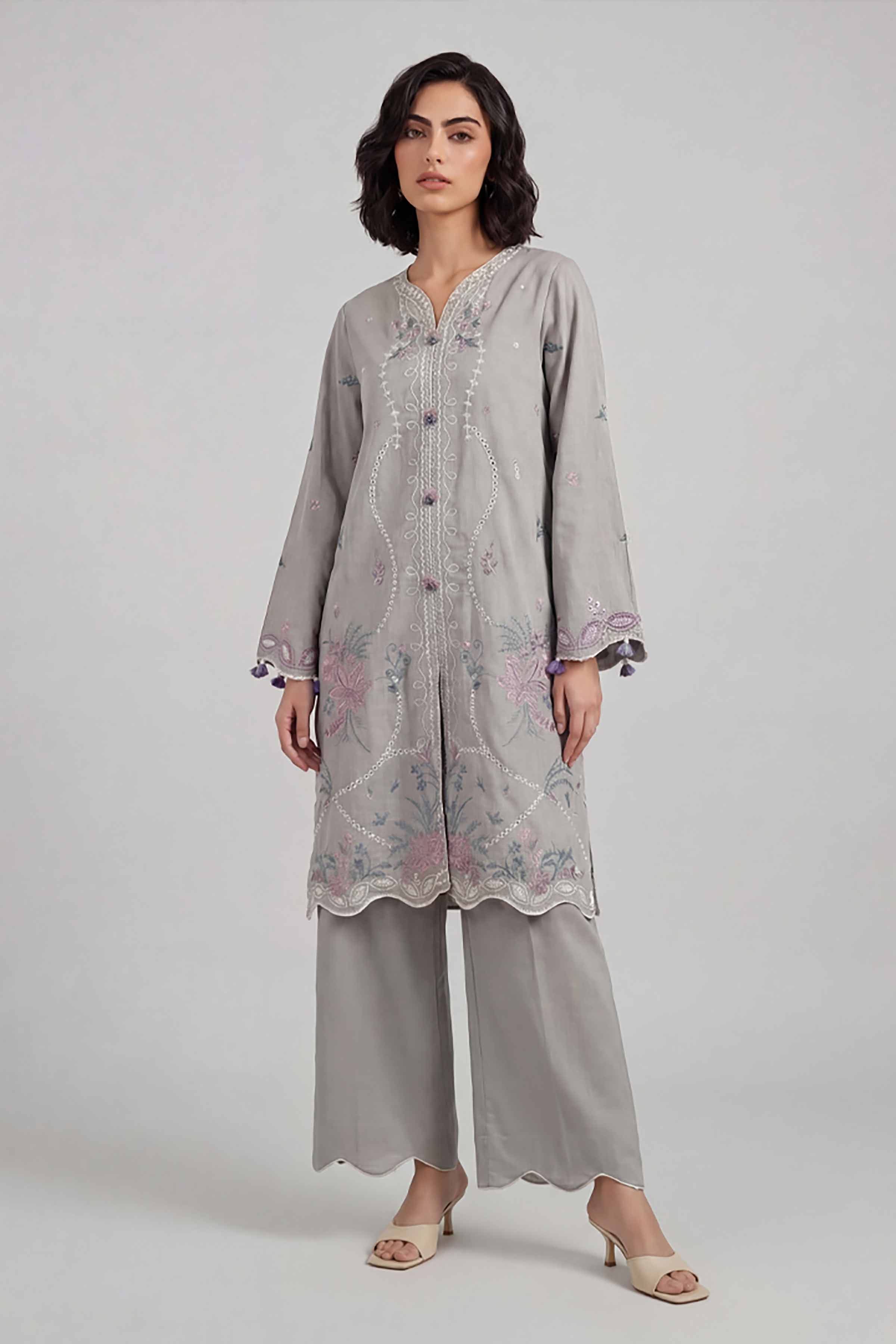 2 Piece - Embroidered Suit - 42601641