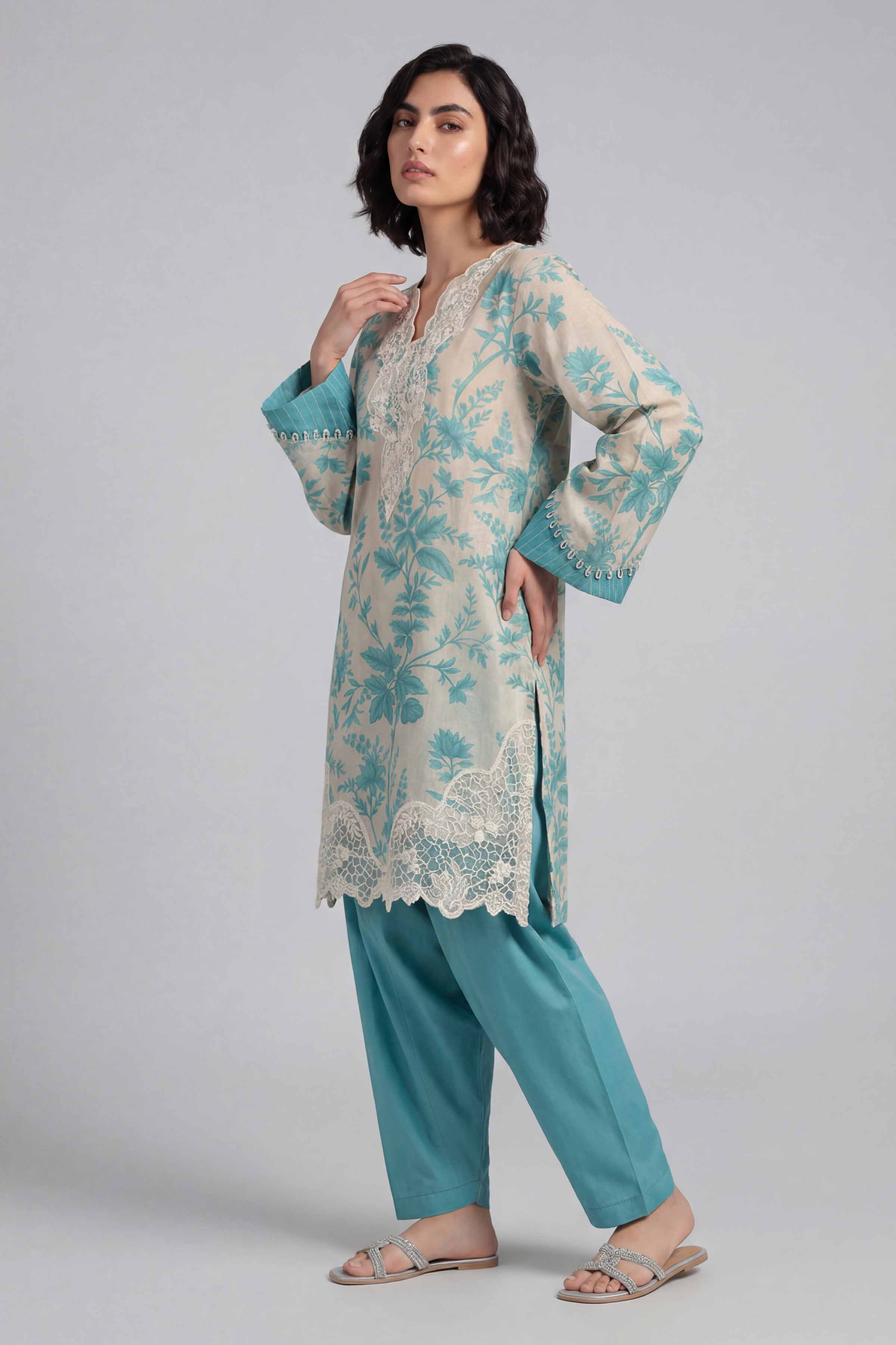 2 Piece - Printed Embroidered Suit - 42601655 for Women - Unstitched Collection | Nishat | Shop Online