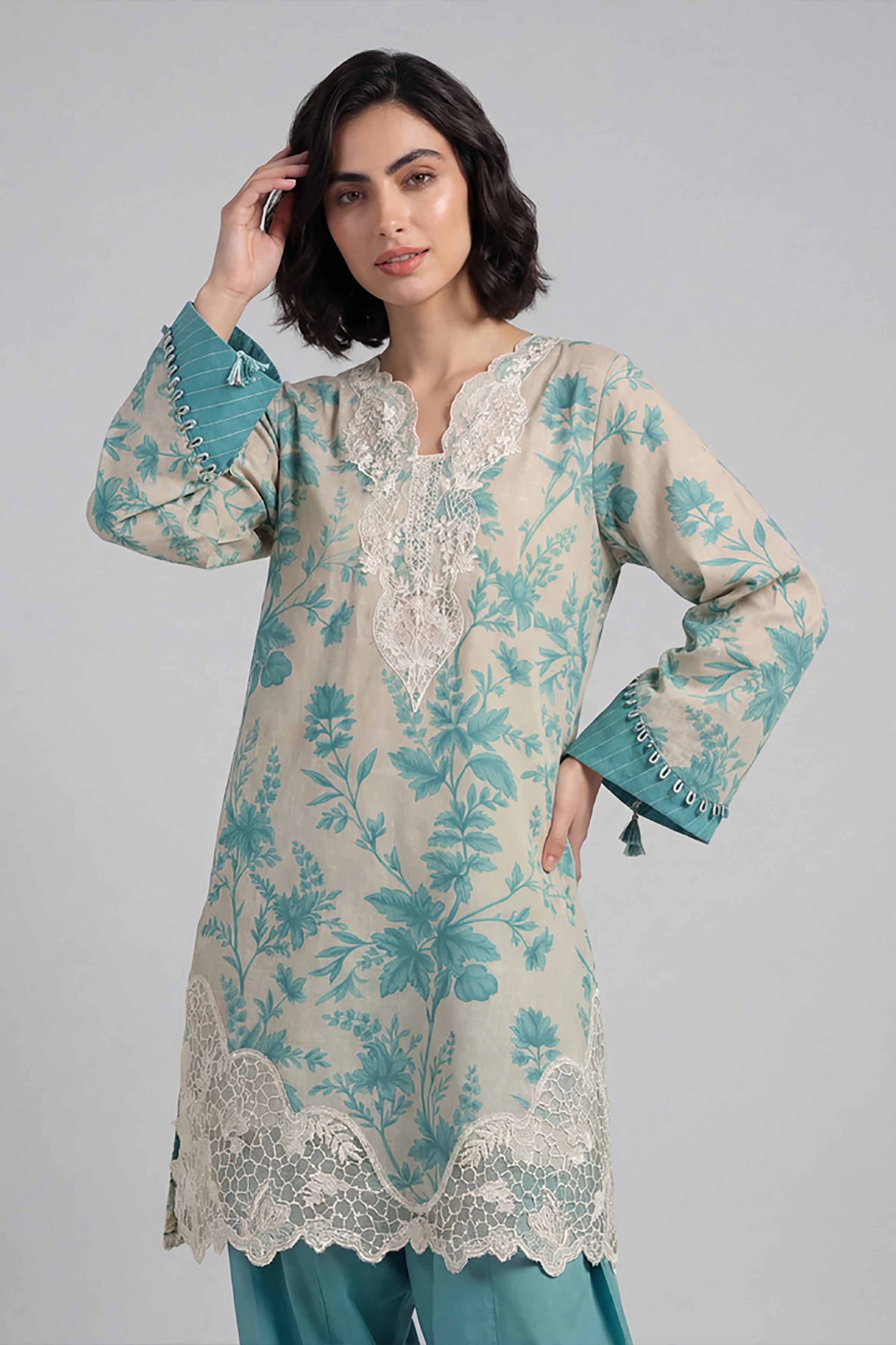 2 Piece - Printed Embroidered Suit - 42601655 for Women - Unstitched Collection | Nishat | Shop Online