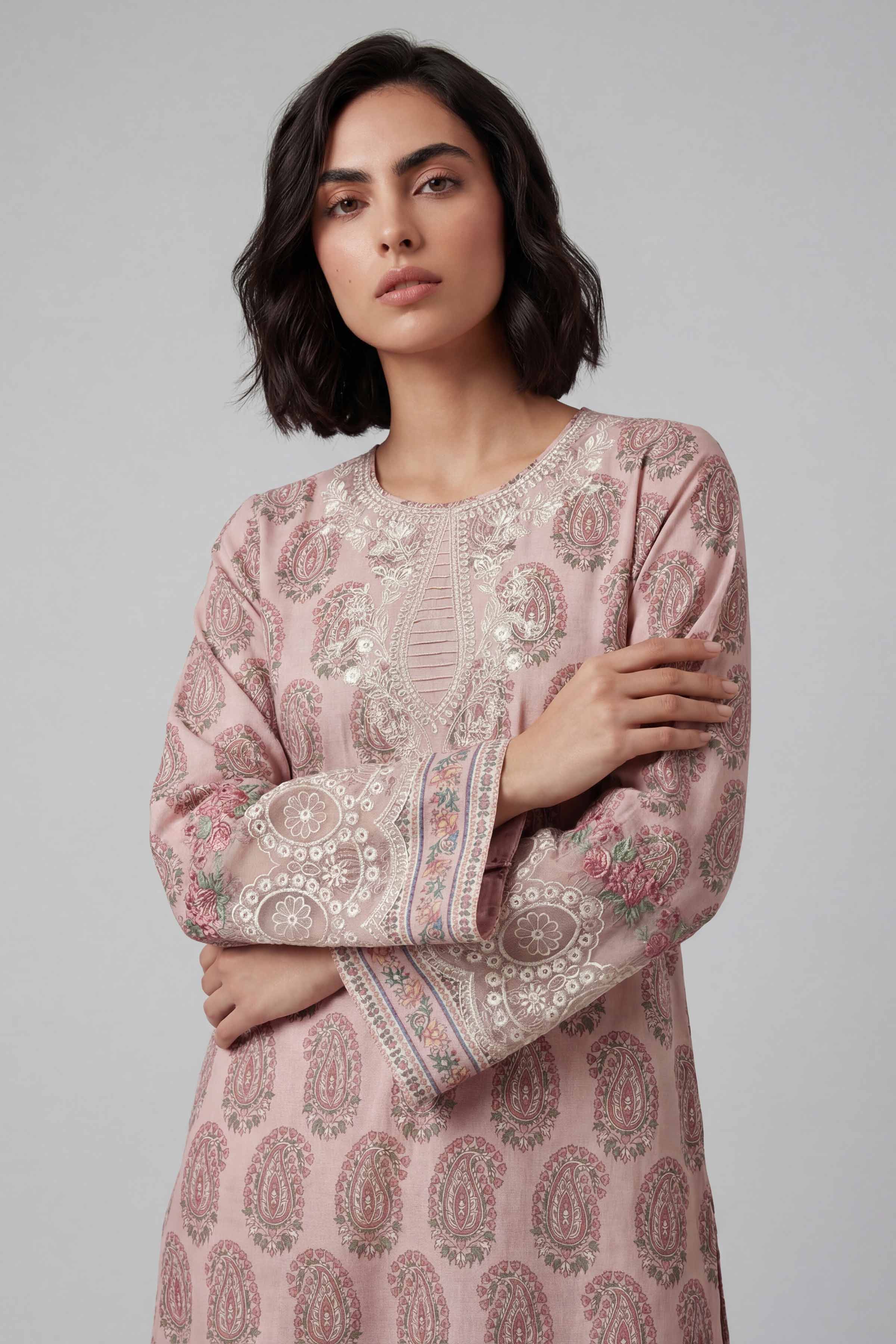 2 Piece - Printed Embroidered Suit - 42601661 for Women - Unstitched Collection | Nishat | Shop Online