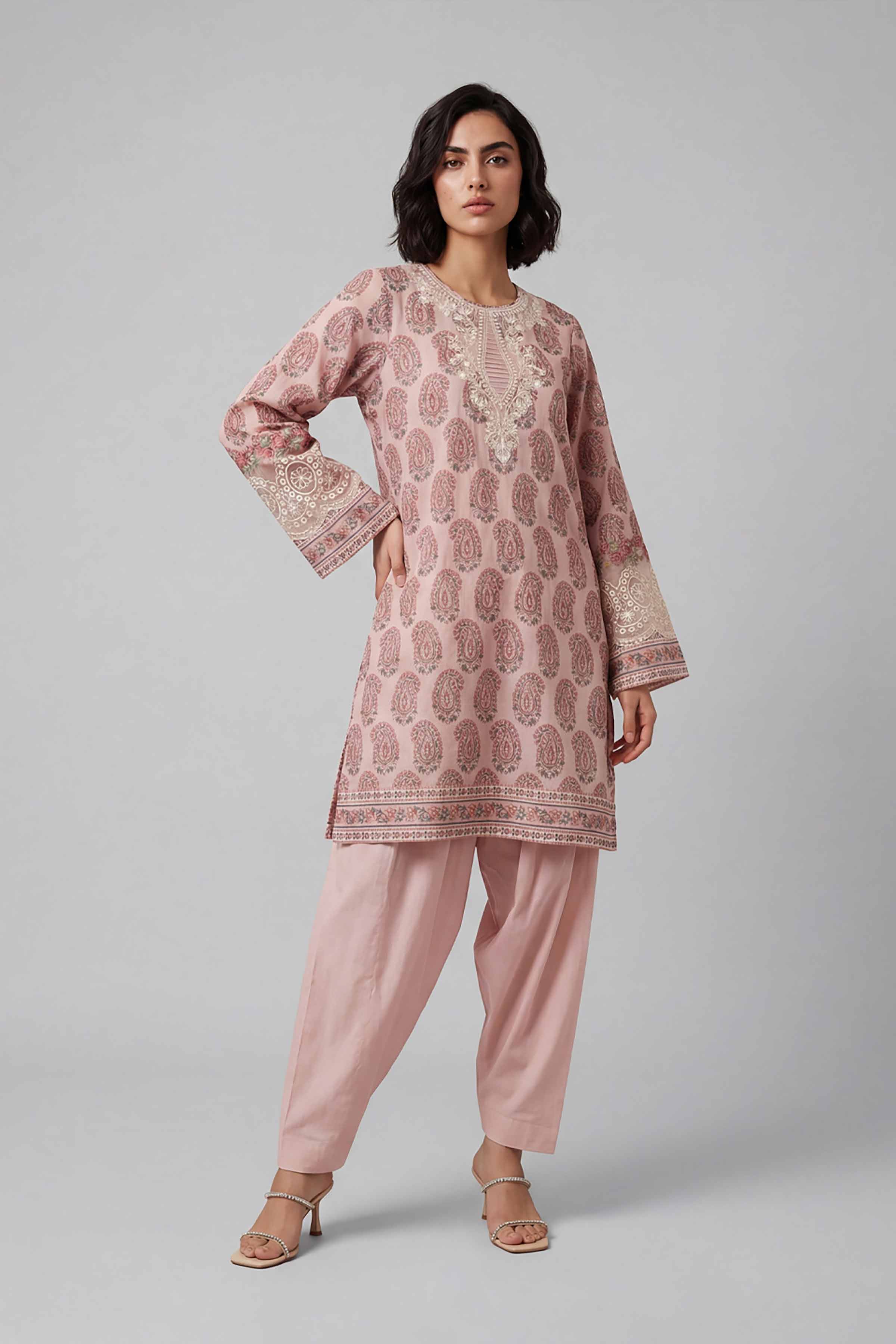 2 Piece - Printed Embroidered Suit - 42601661 for Women - Unstitched Collection | Nishat | Shop Online