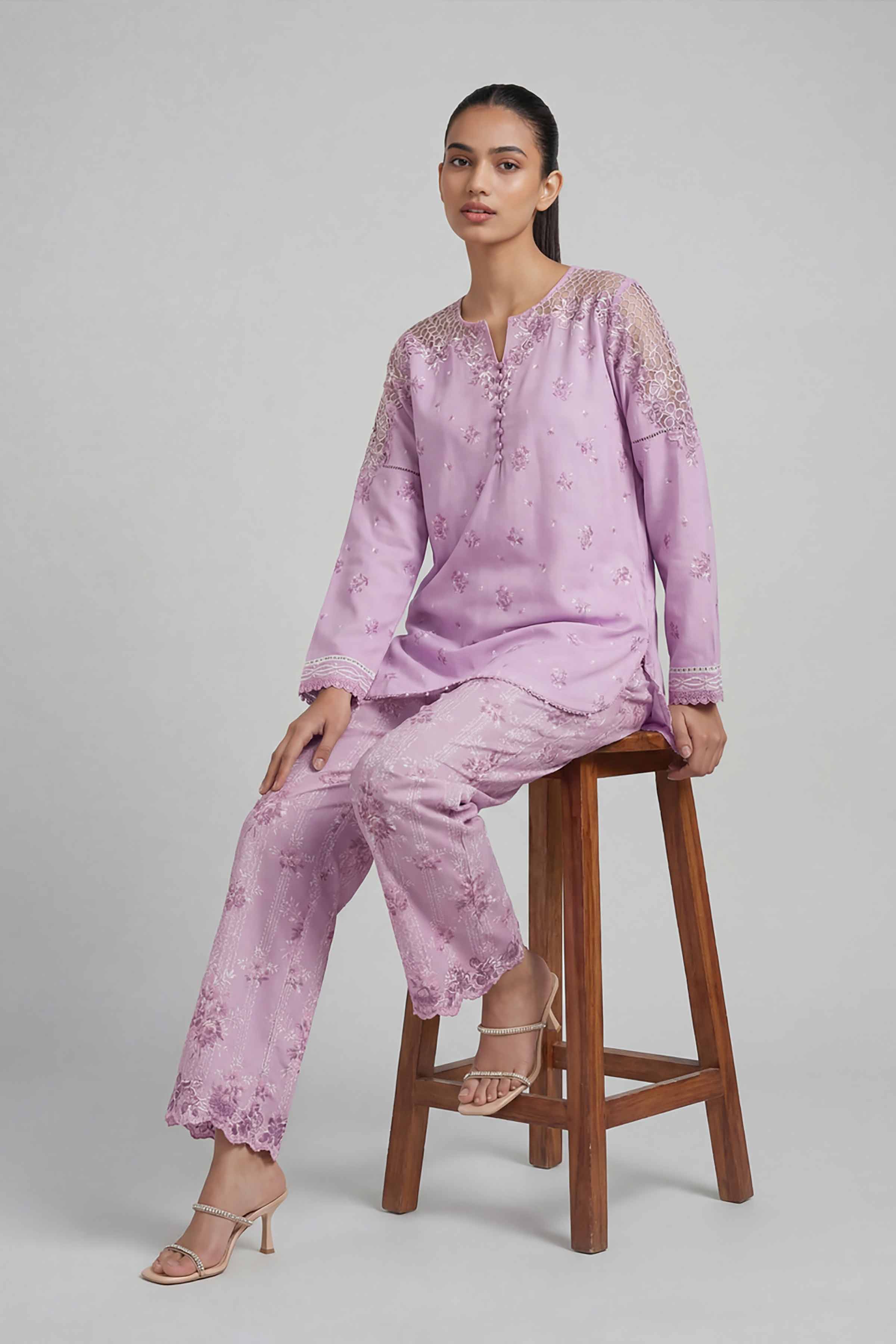 2 Piece - Printed Embroidered Suit - 42601666 for Women - Unstitched Collection | Nishat | Shop Online