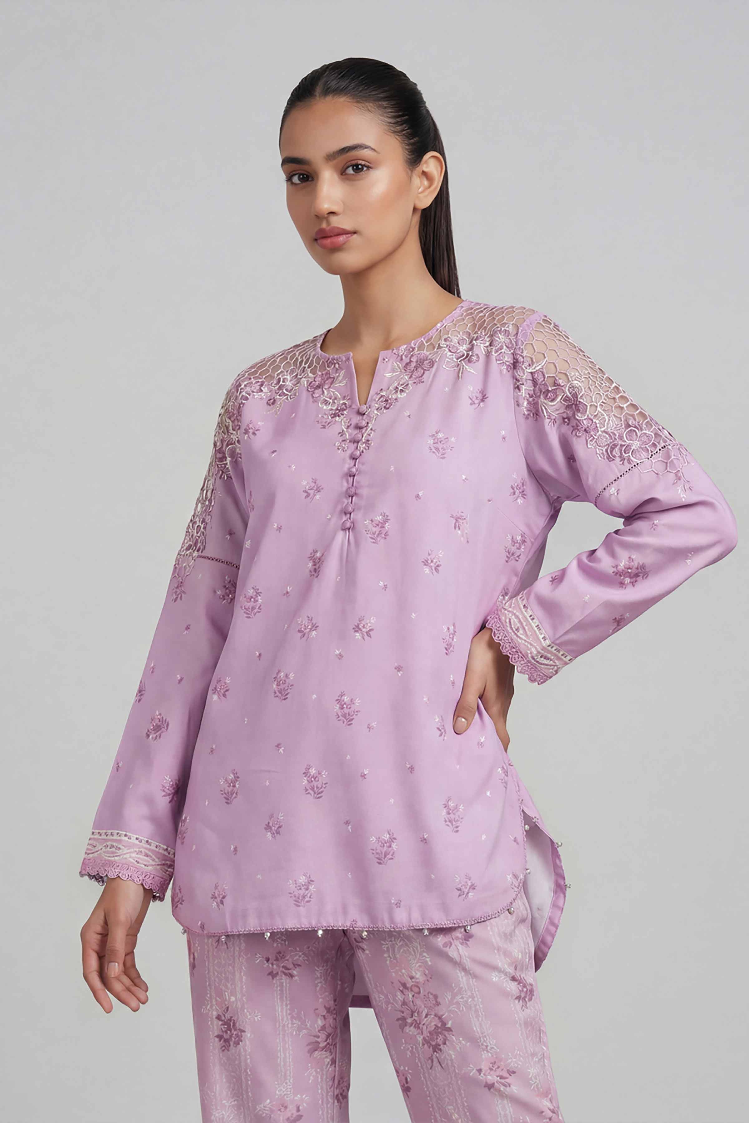 2 Piece - Printed Embroidered Suit - 42601666 for Women - Unstitched Collection | Nishat | Shop Online