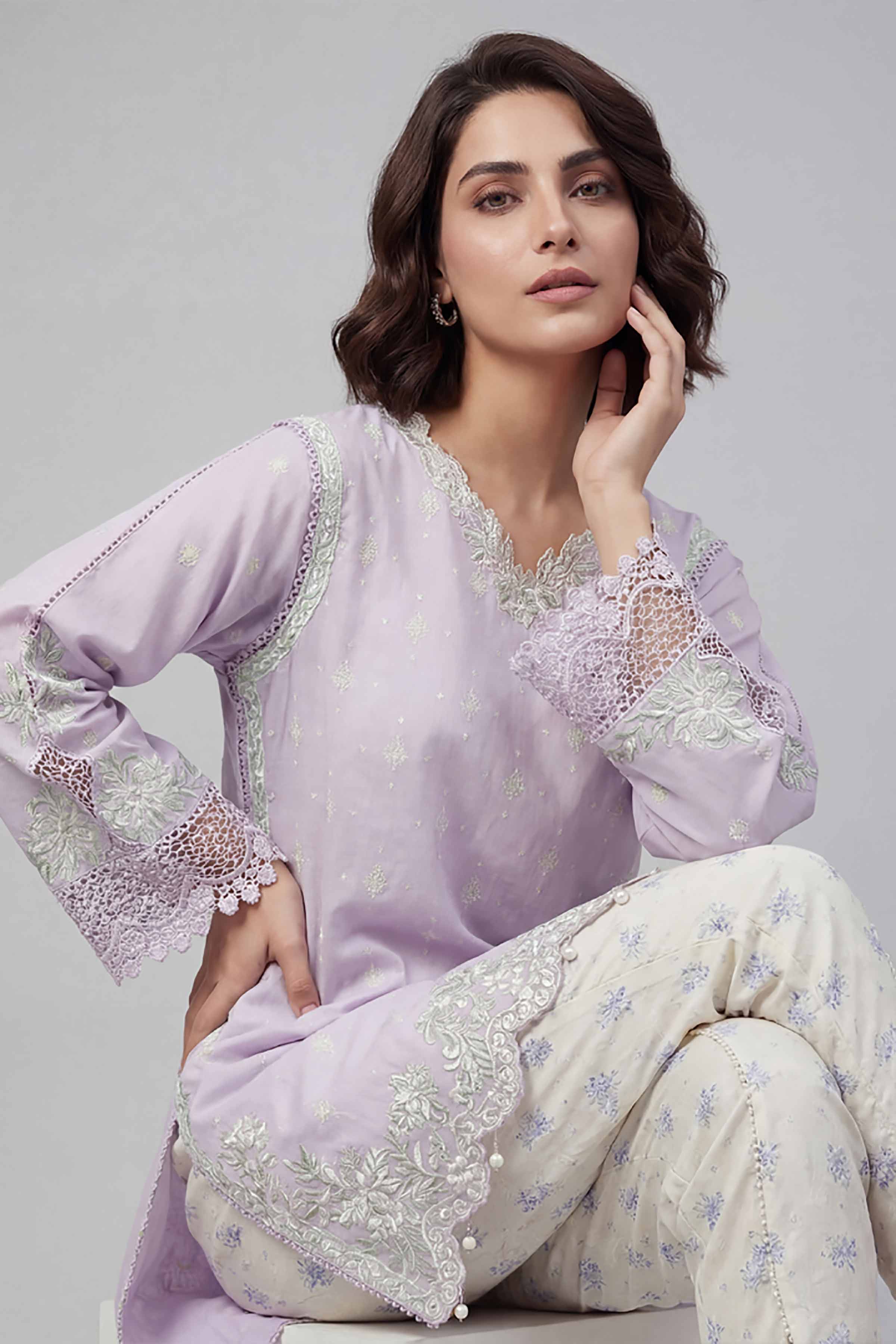 2 Piece - Printed Embroidered Suit - 42601667 for Women - Unstitched Collection | Nishat | Shop Online