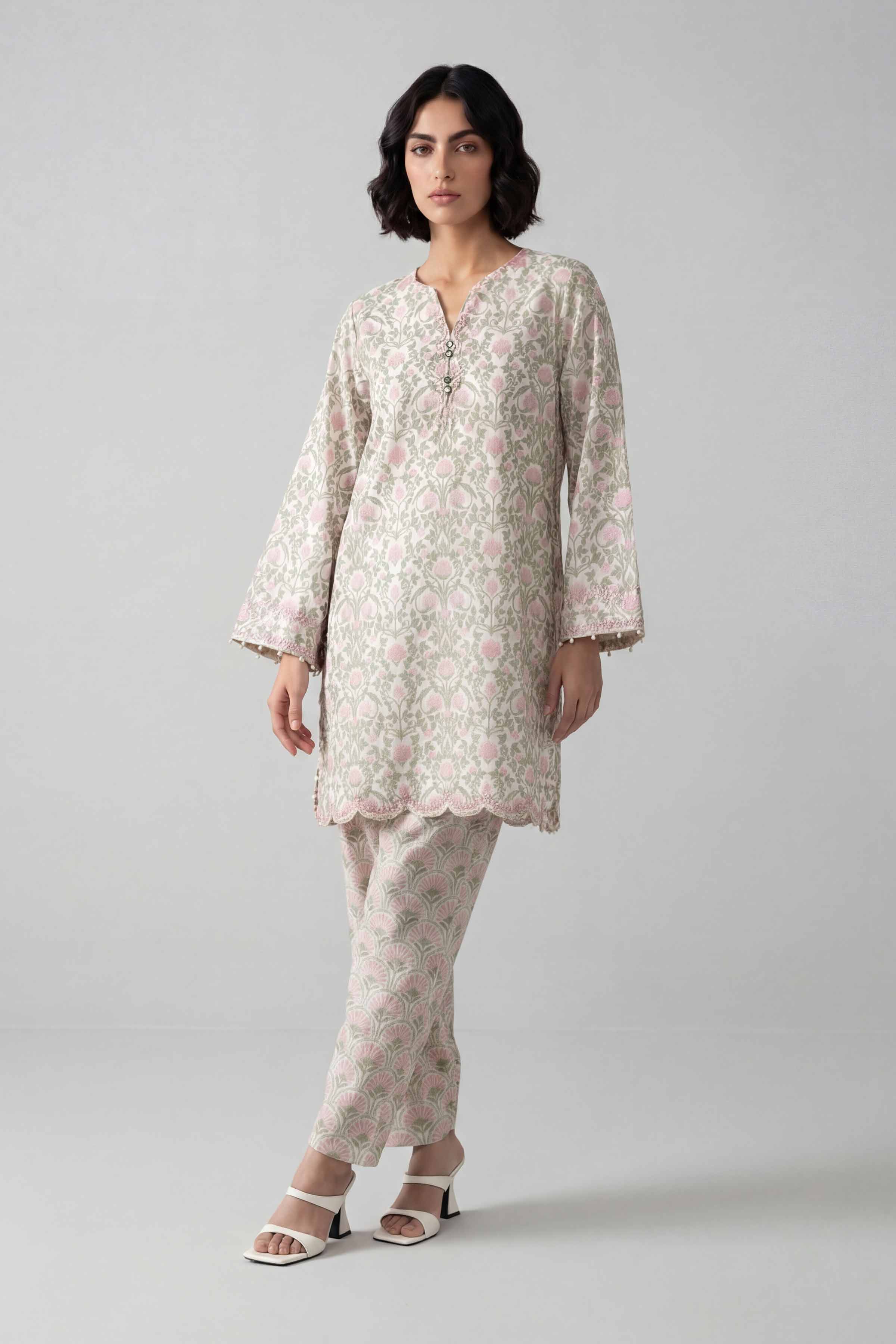 2 Piece - Printed Embroidered Suit - 42601672 for Women - Unstitched Collection | Nishat | Shop Online