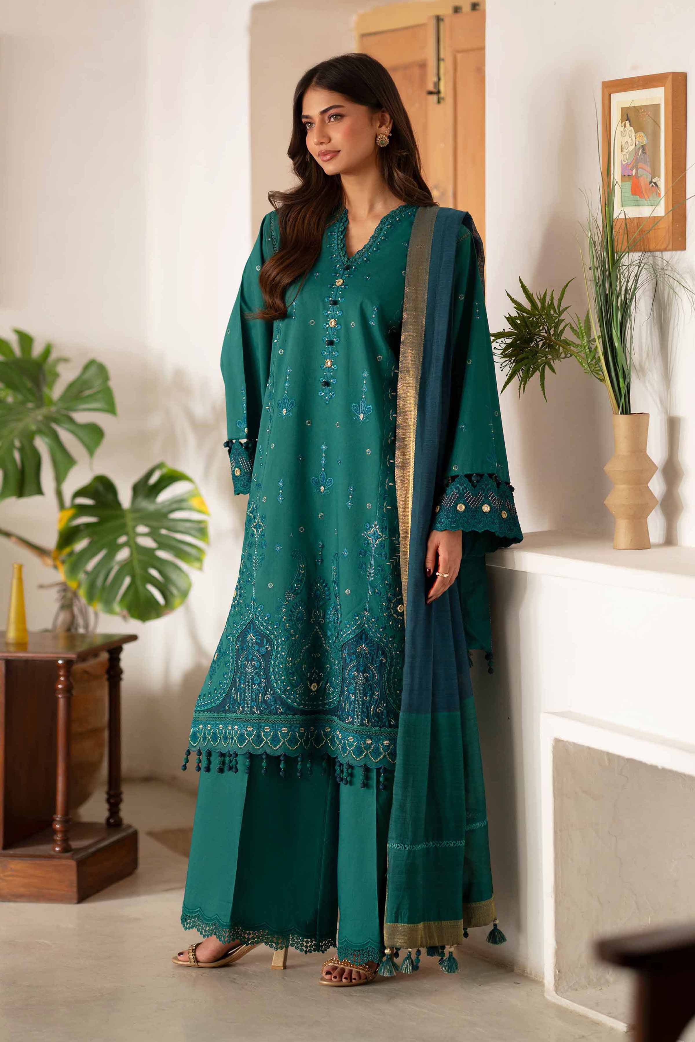 3 Piece - Embroidered Suit - 42601689 for Women - Unstitched Collection | Nishat | Shop Online
