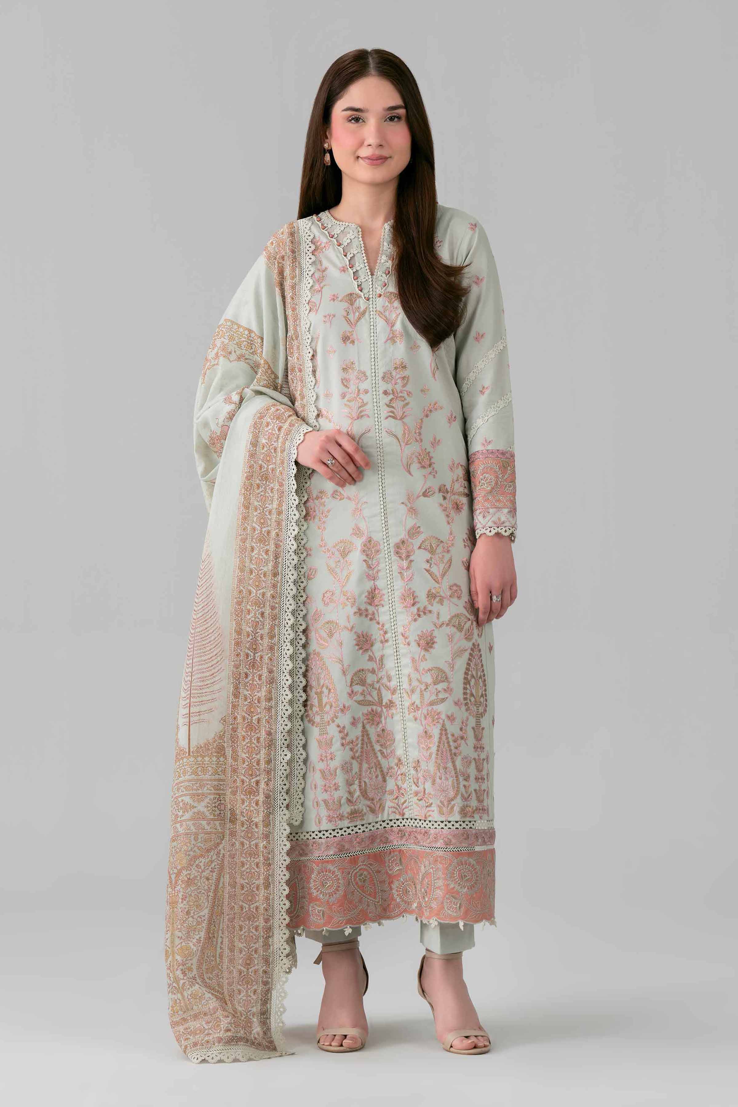 3 Piece - Digital Printed Embroidered Suit - 42601691 for Women - Unstitched Collection | Nishat | Shop Online
