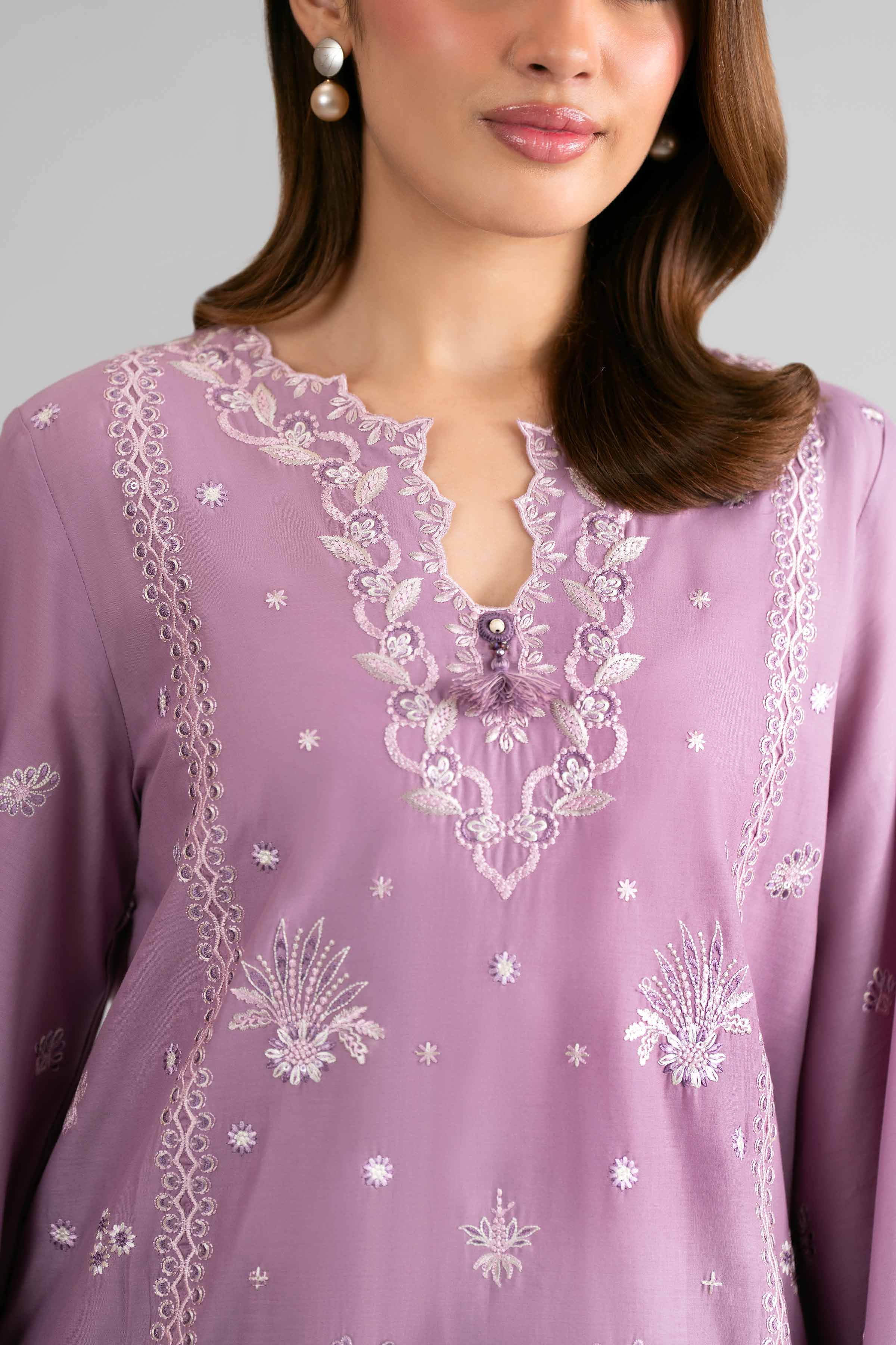 3 Piece - Digital Printed Embroidered Suit - 42601702