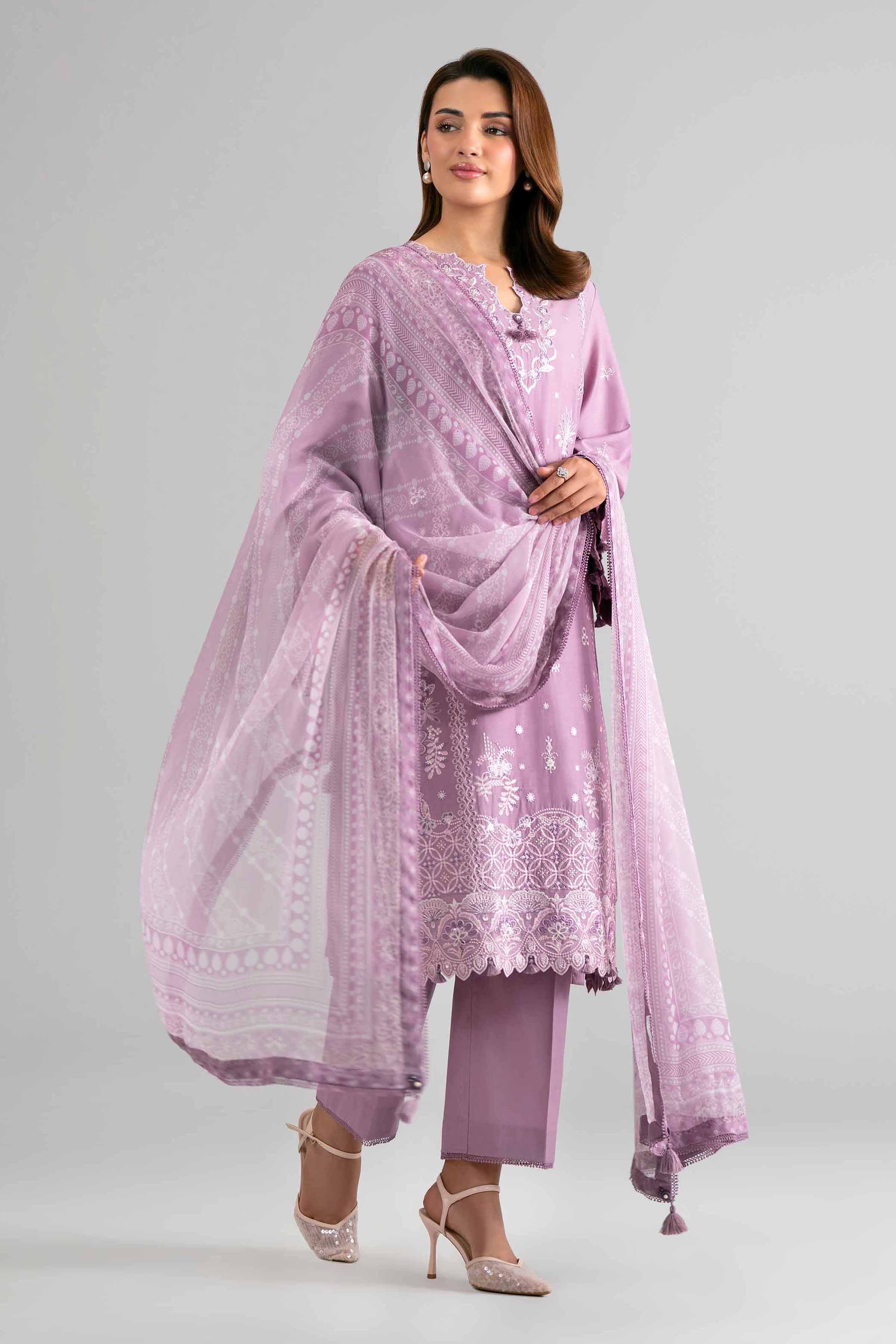 3 Piece - Digital Printed Embroidered Suit - 42601702