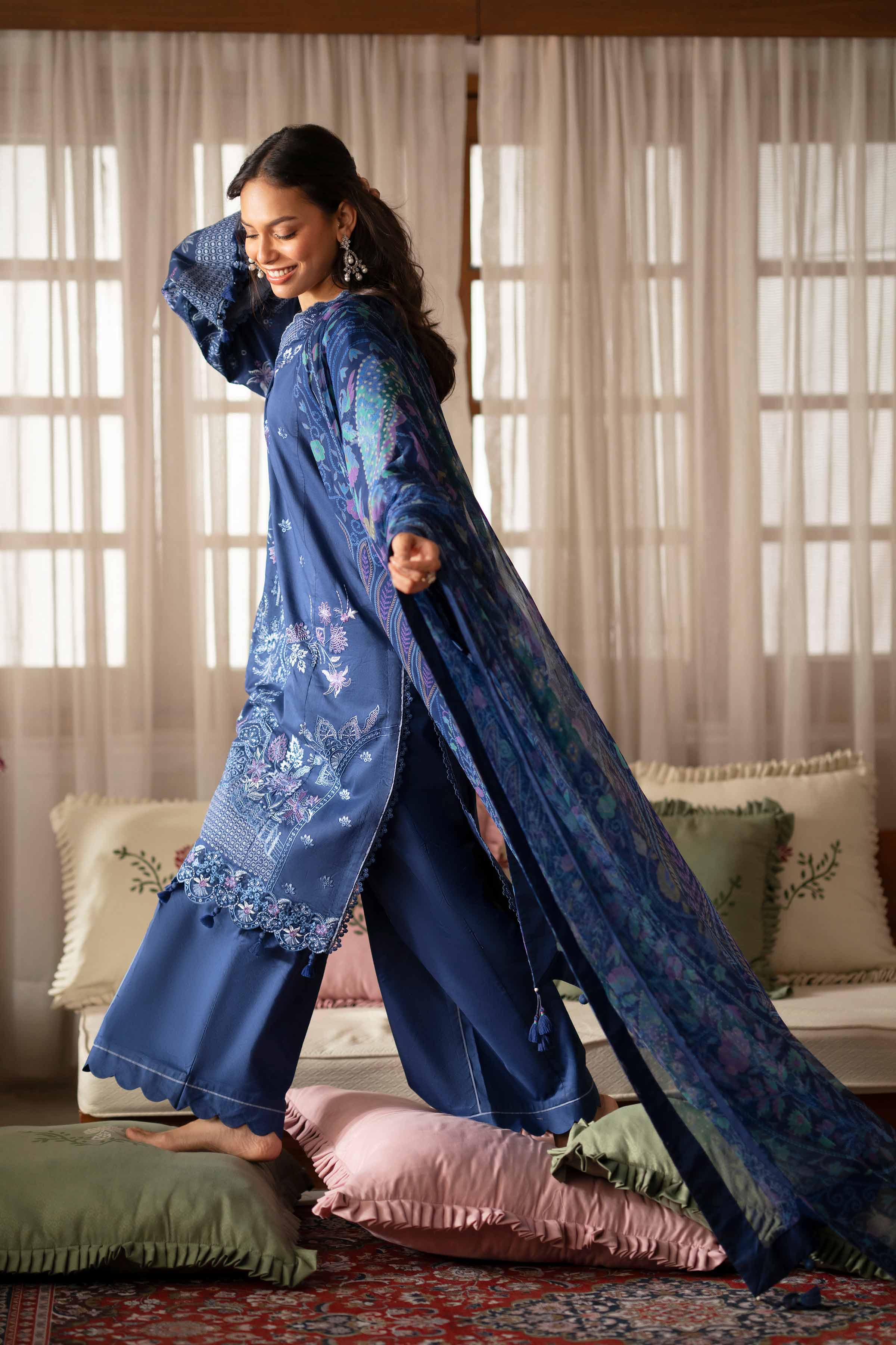 3 Piece - Digital Printed Embroidered Suit - 42601703 for Women - Unstitched Collection | Nishat | Shop Online