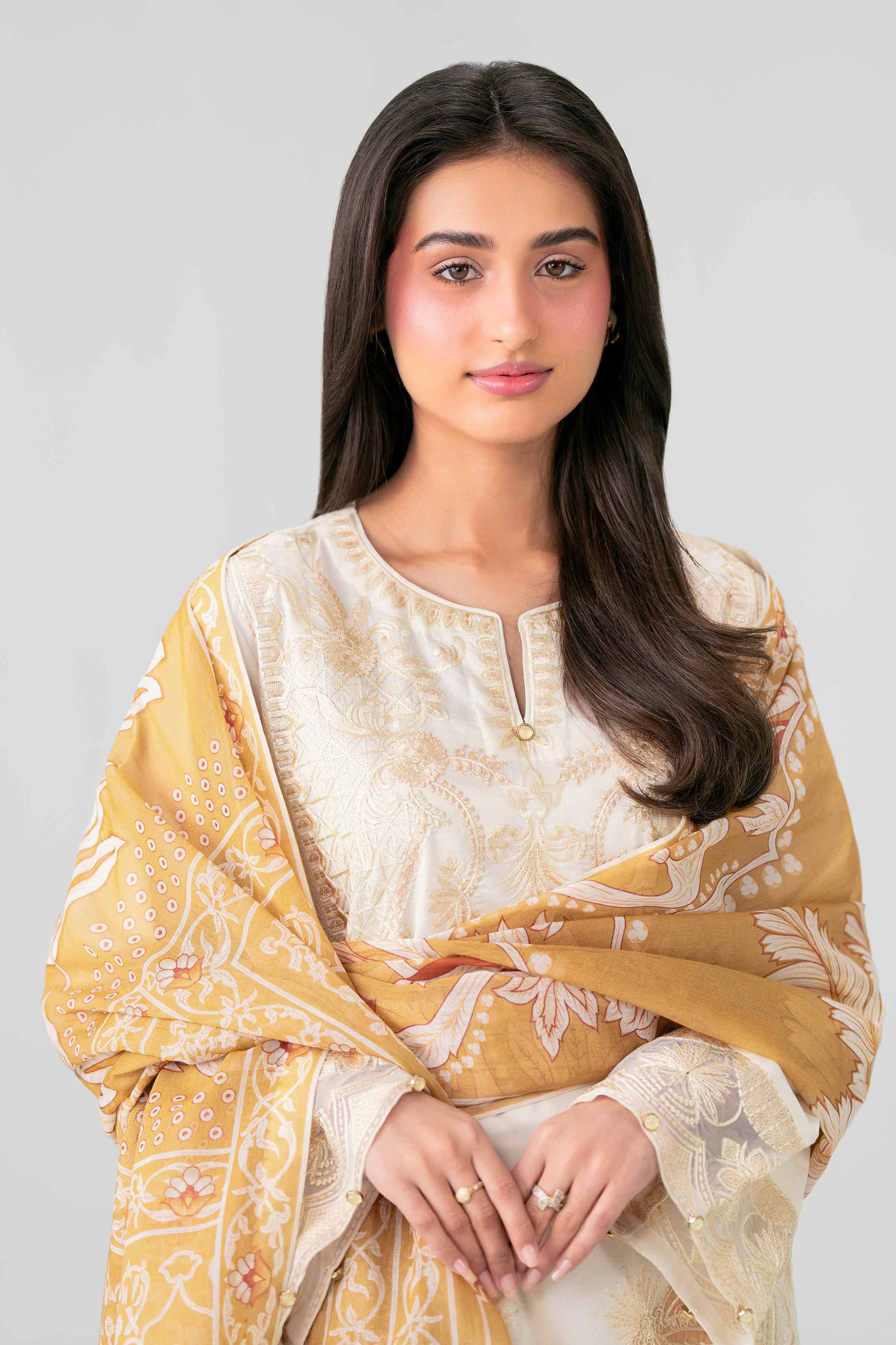 3 Piece - Digital Printed Embroidered Suit - 42601706