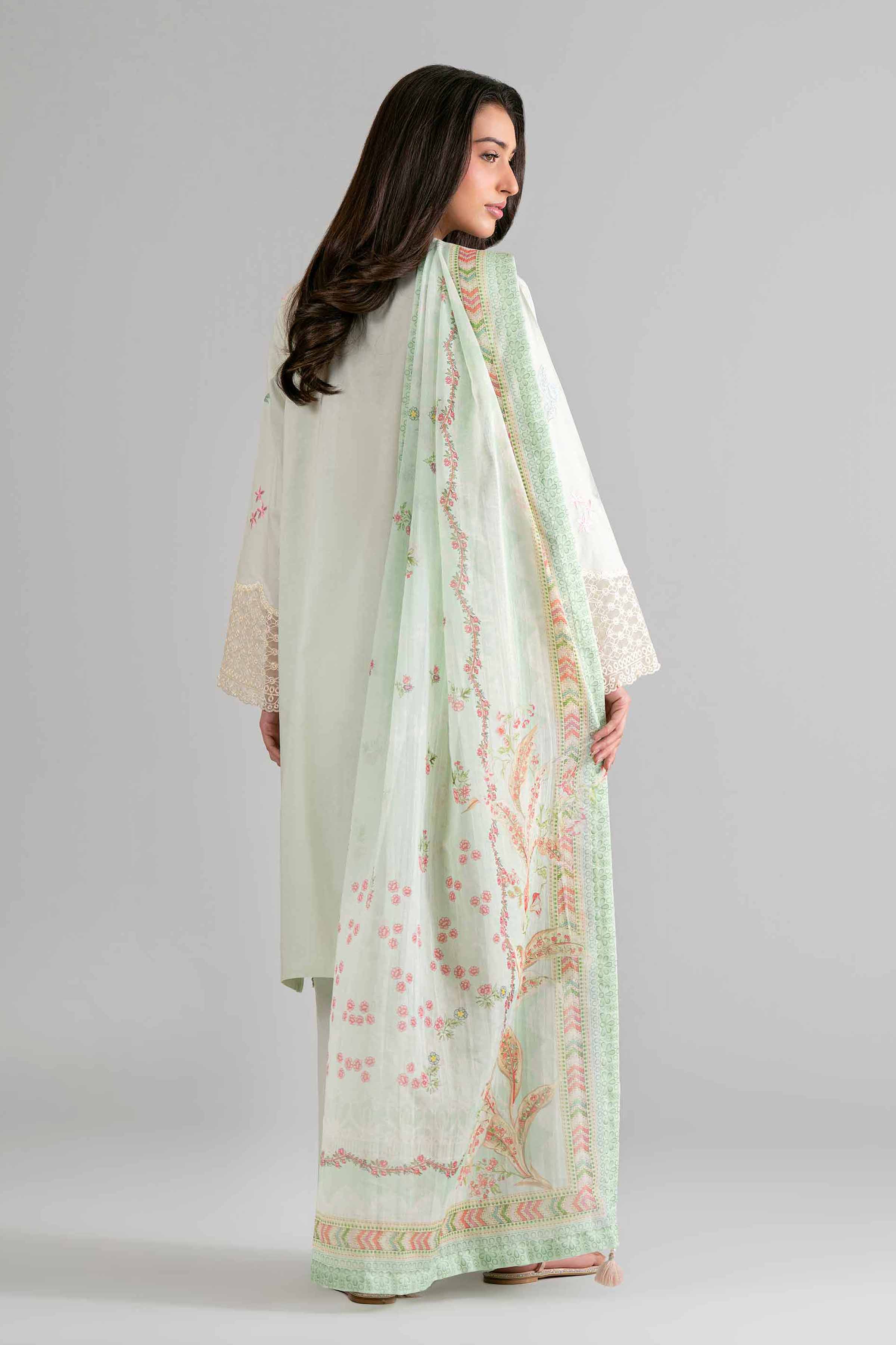 3 Piece - Digital Printed Embroidered Suit - 42601709