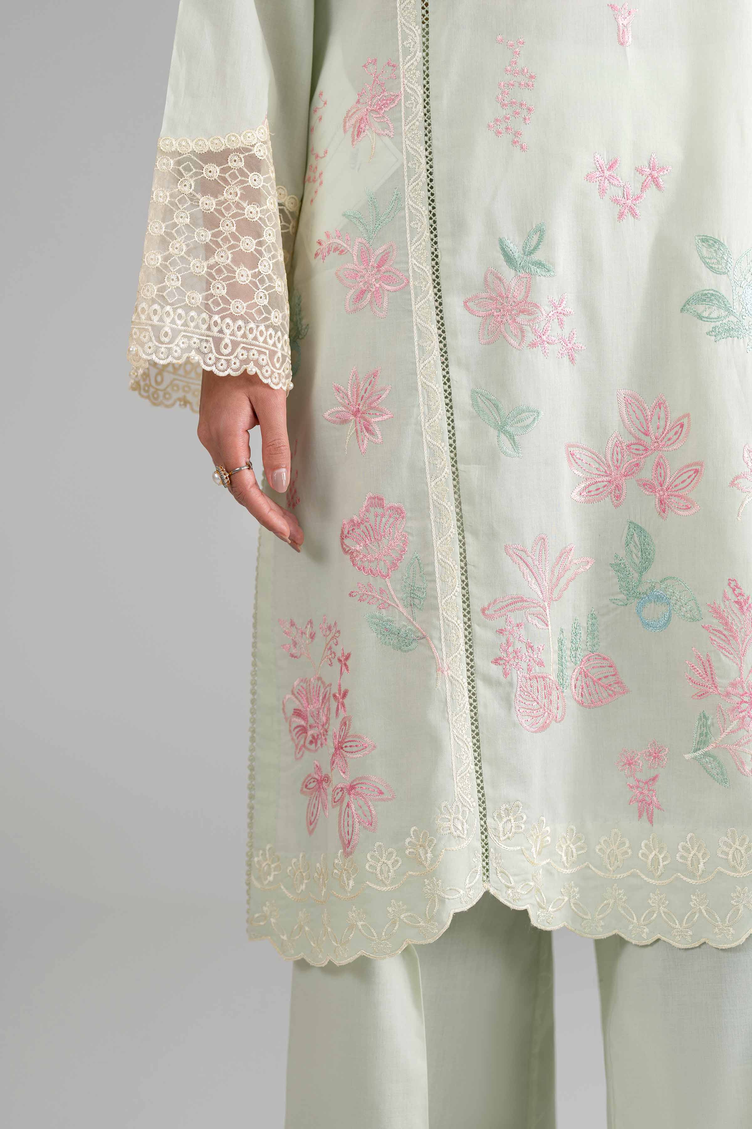 3 Piece - Digital Printed Embroidered Suit - 42601709