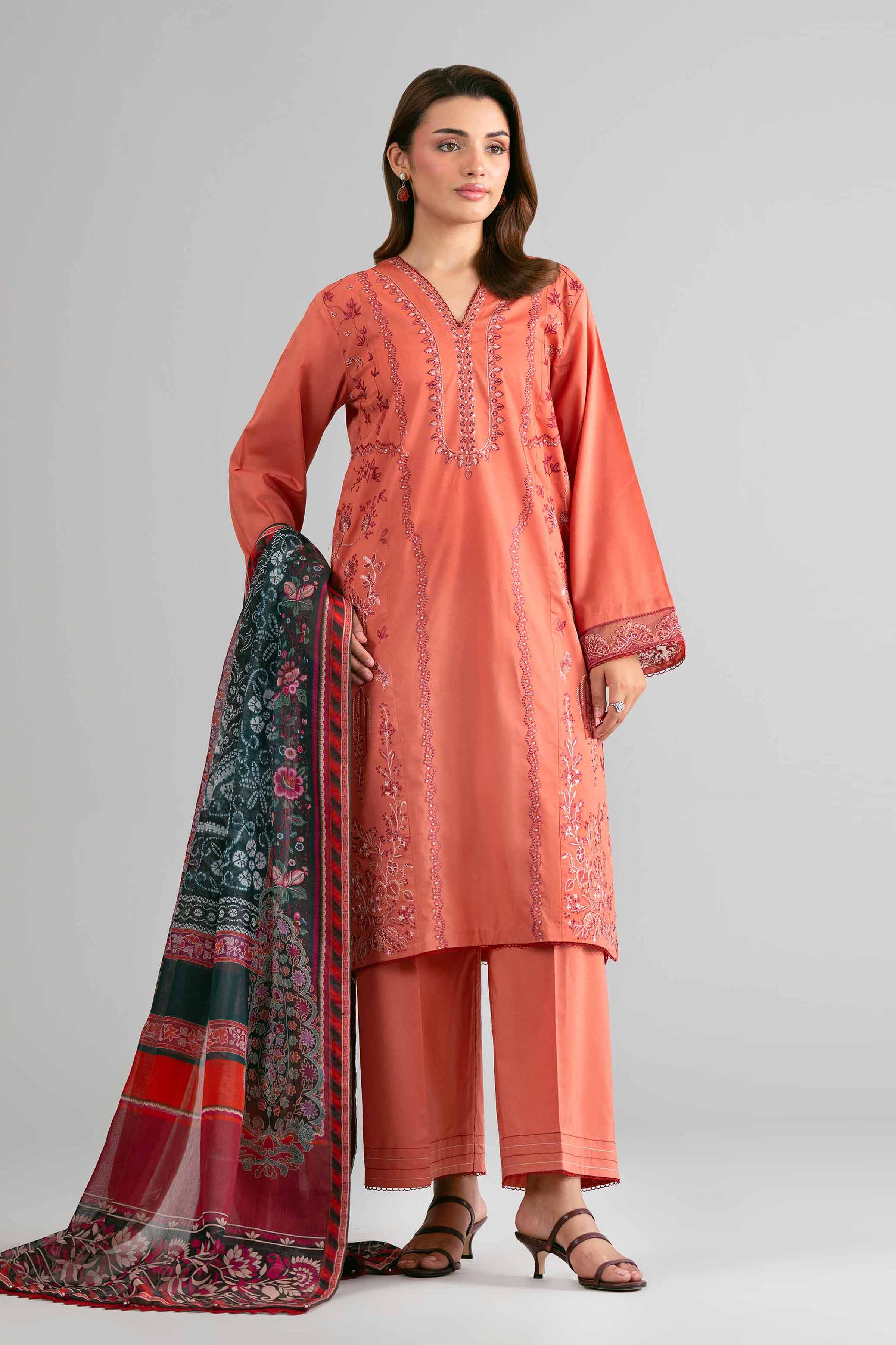 3 Piece - Digital Printed Embroidered Suit - 42601711 for Women - Unstitched Collection | Nishat | Shop Online