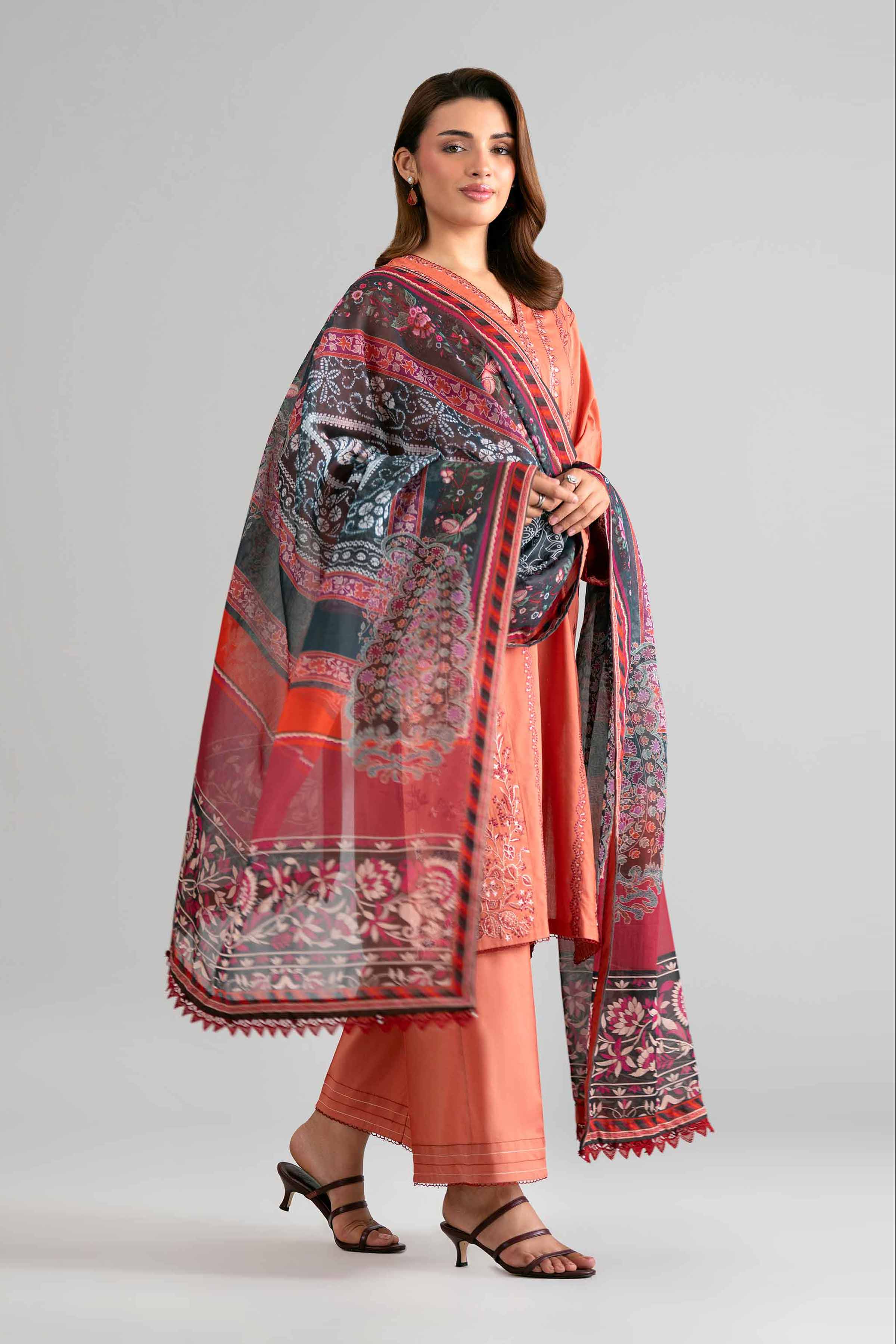 3 Piece - Digital Printed Embroidered Suit - 42601711 for Women - Unstitched Collection | Nishat | Shop Online