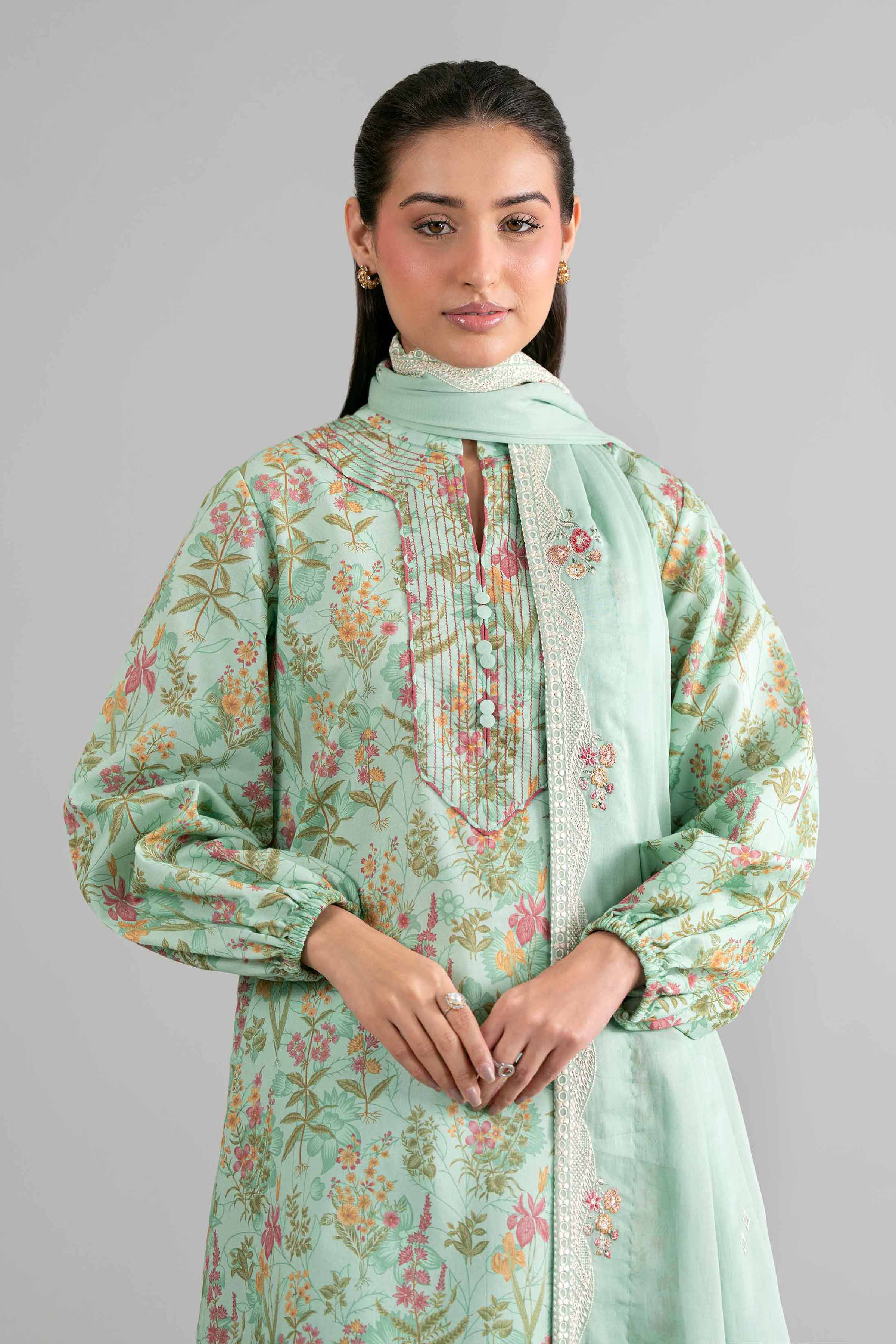 3 Piece - Printed Embroidered Suit - 42601721 for Women - Unstitched Collection | Nishat | Shop Online