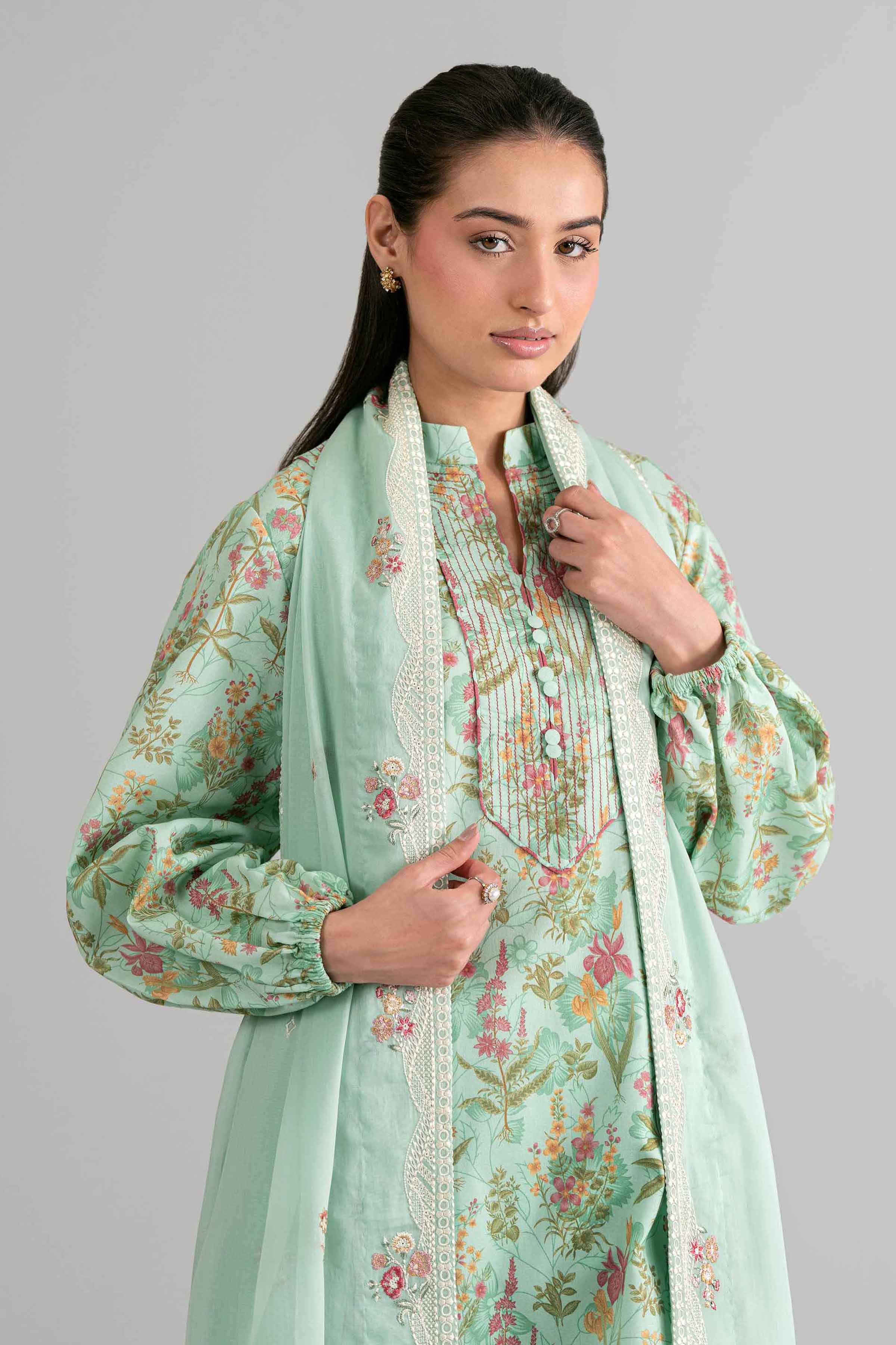 3 Piece - Printed Embroidered Suit - 42601721 for Women - Unstitched Collection | Nishat | Shop Online