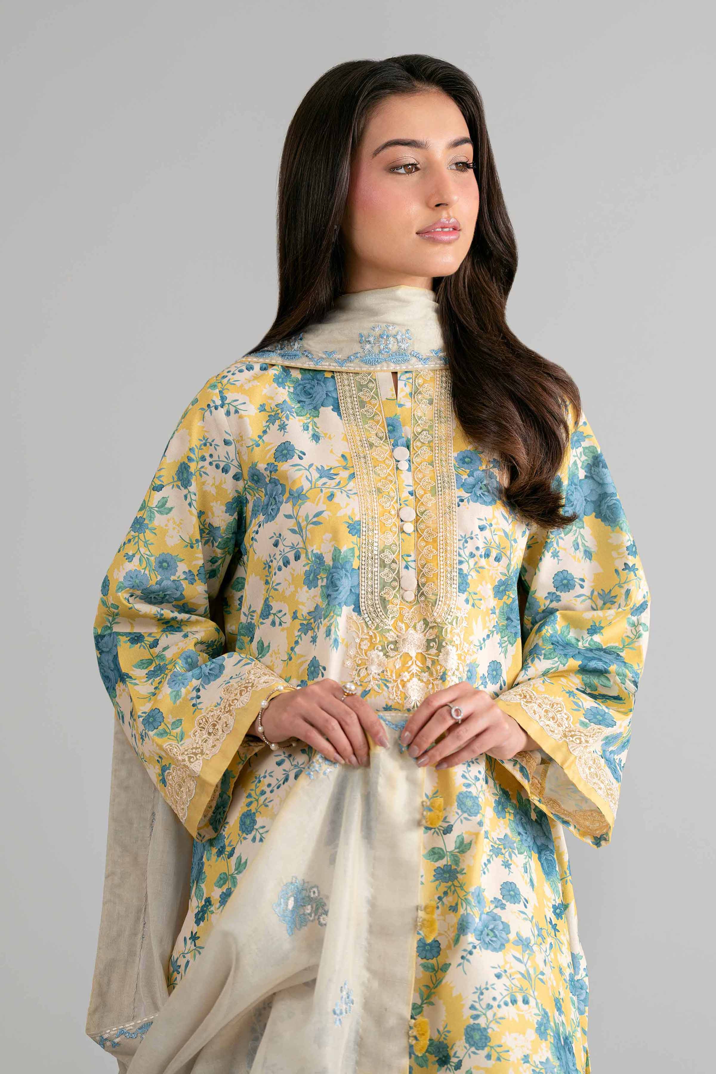3 Piece - Printed Embroidered Suit - 42601723 for Women - Unstitched Collection | Nishat | Shop Online