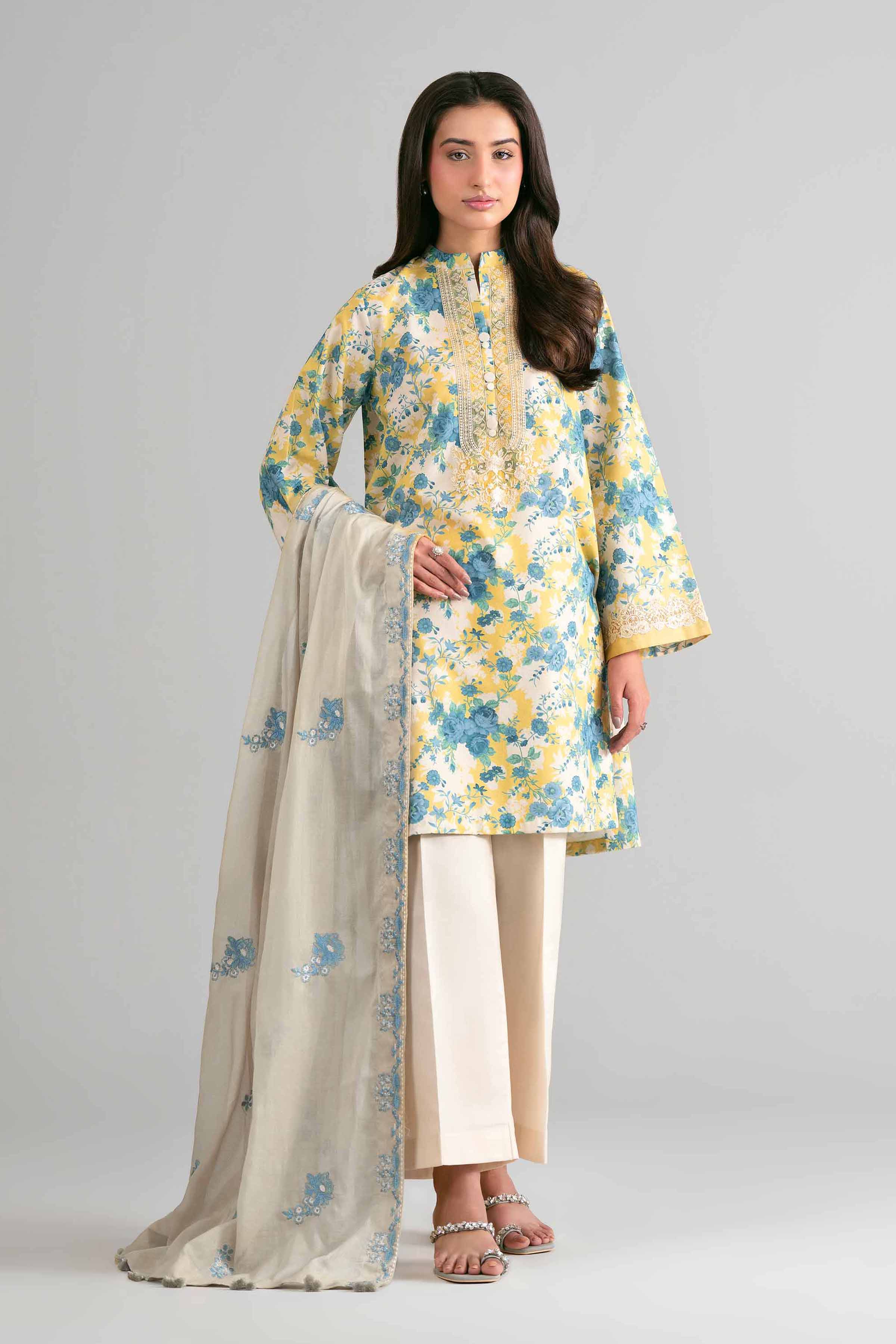 3 Piece - Printed Embroidered Suit - 42601723 for Women - Unstitched Collection | Nishat | Shop Online