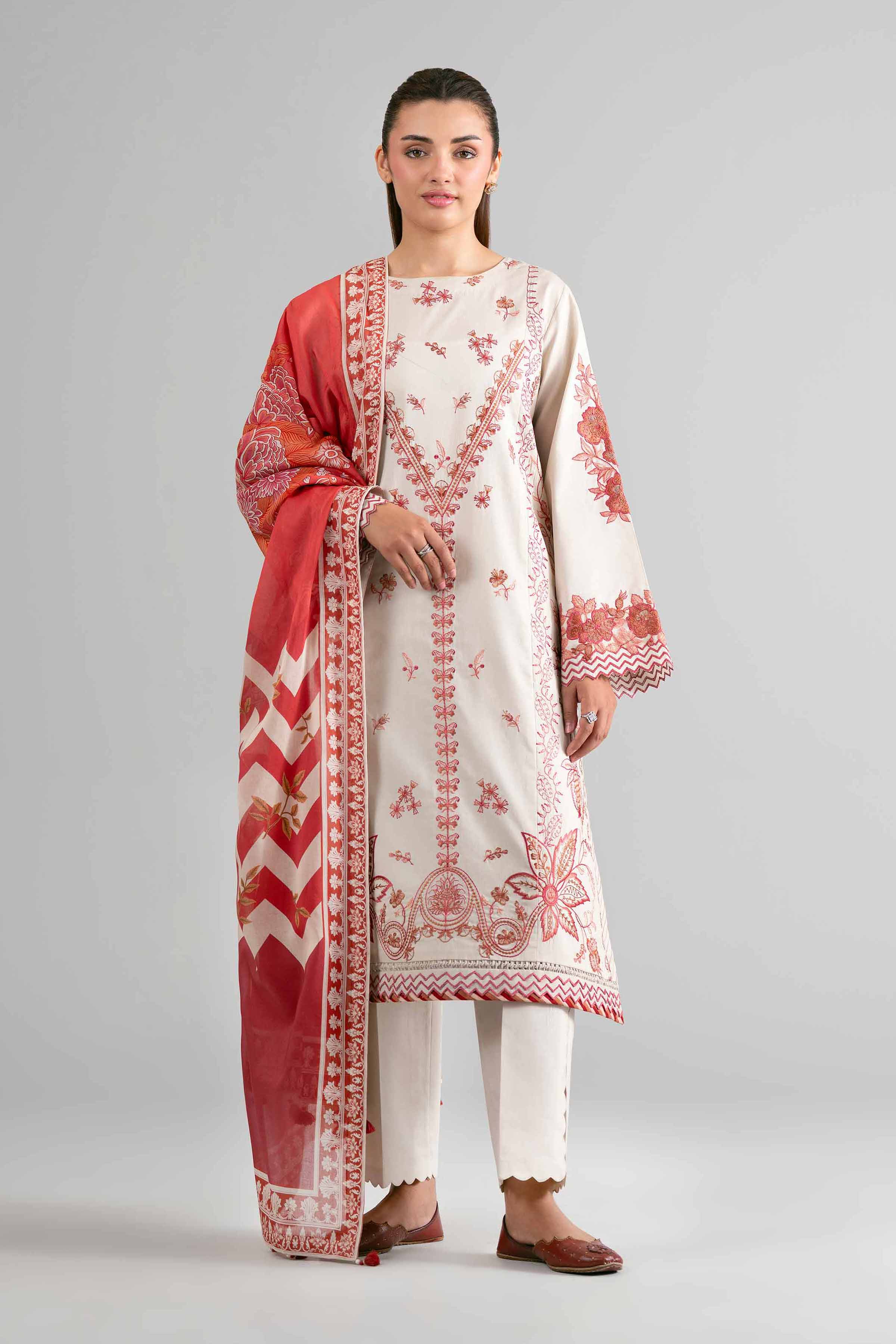 3 Piece - Digital Printed Embroidered Suit - 42601730 for Women - Unstitched Collection | Nishat | Shop Online