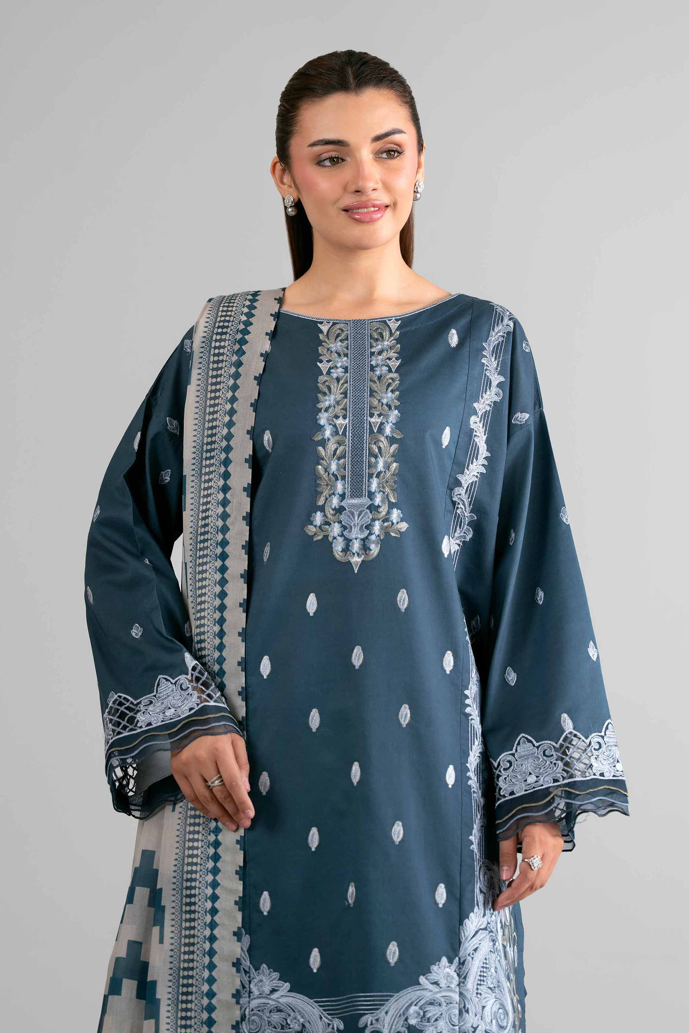 3 Piece - Digital Printed Embroidered Suit - 42601731 for Women - Unstitched Collection | Nishat | Shop Online
