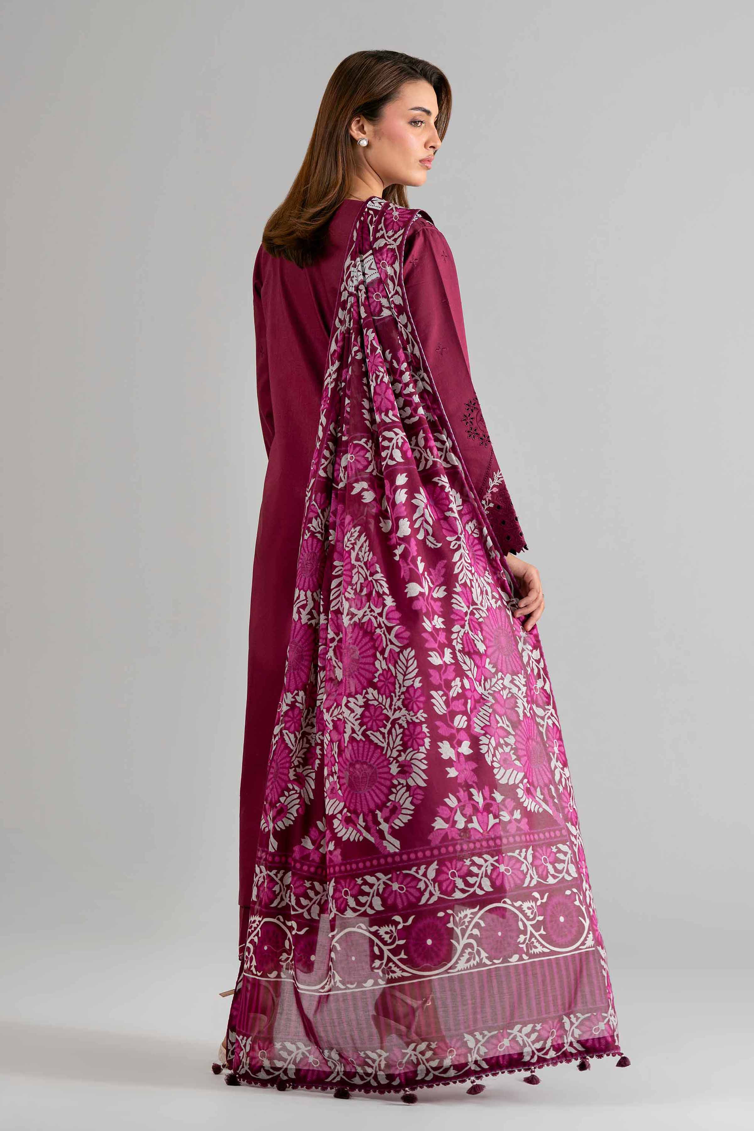 3 Piece - Digital Printed Embroidered Suit - 42601733