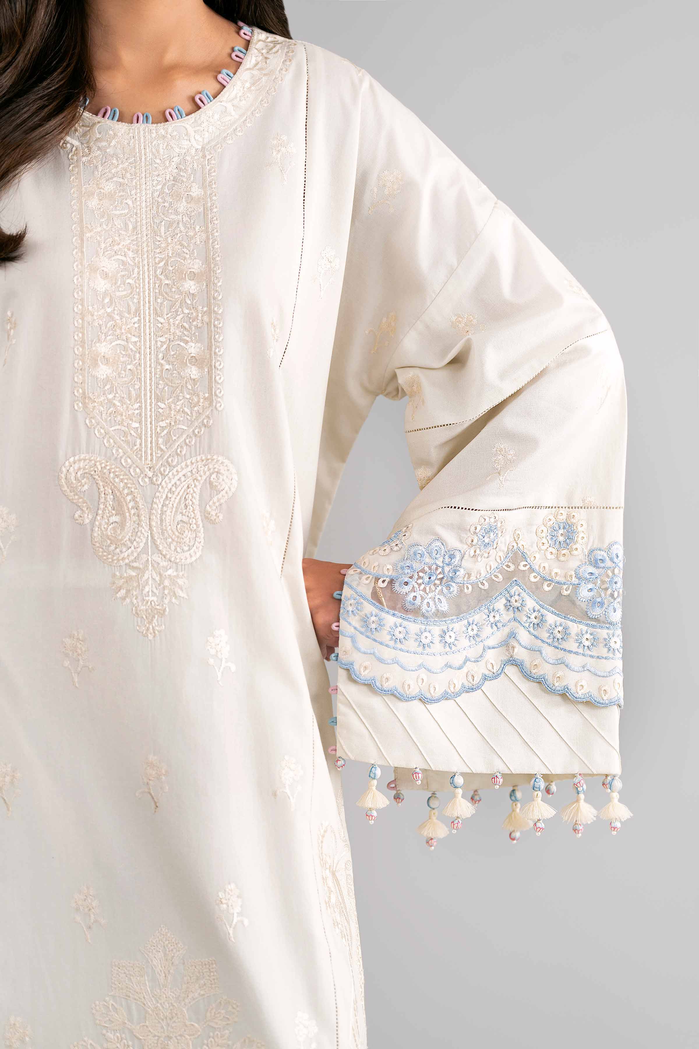 3 Piece - Digital Printed Embroidered Suit - 42601735