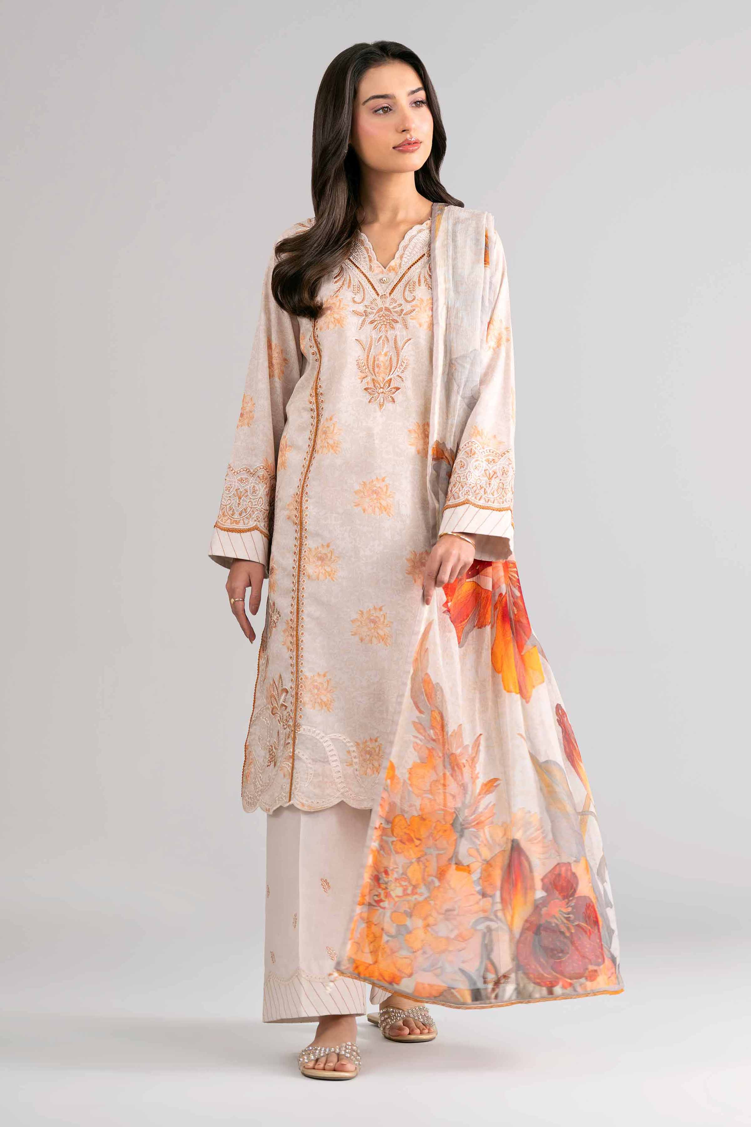 3 Piece - Digital Printed Embroidered Suit - 42601739 for Women - Unstitched Collection | Nishat | Shop Online