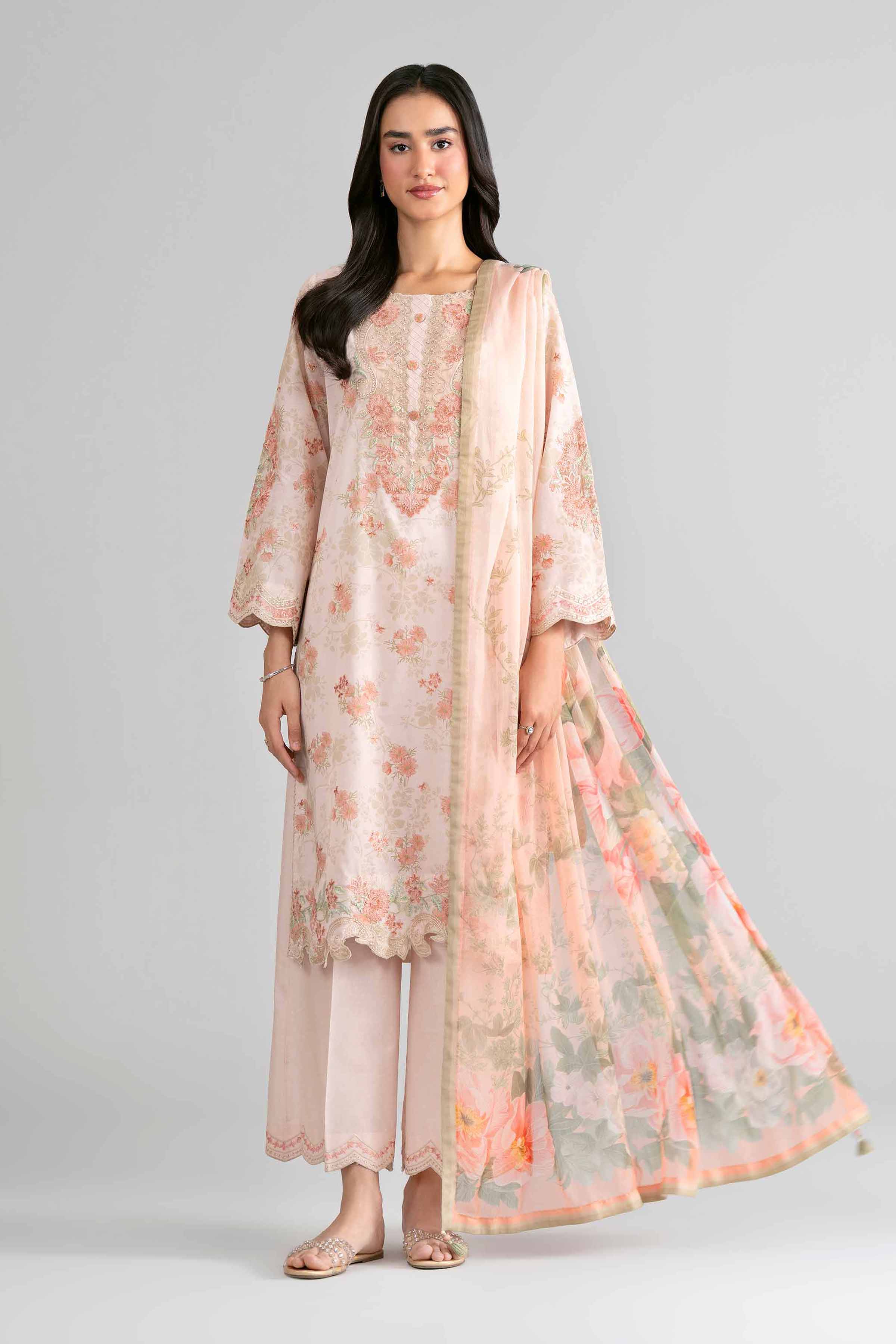 3 Piece - Digital Printed Embroidered Suit - 42601741 for Women - Unstitched Collection | Nishat | Shop Online