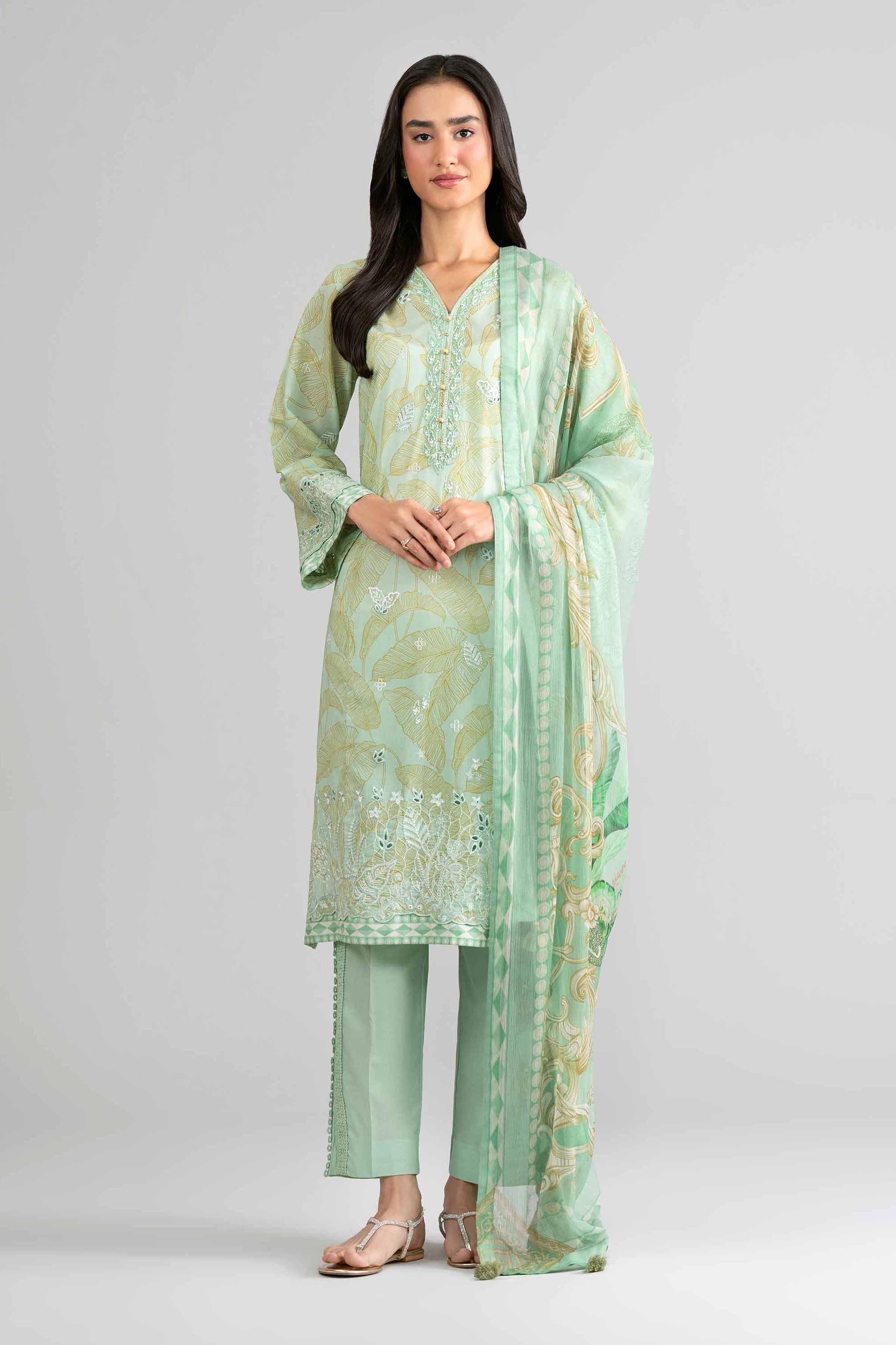 3 Piece - Digital Printed Embroidered Suit - 42601742 for Women - Unstitched Collection | Nishat | Shop Online