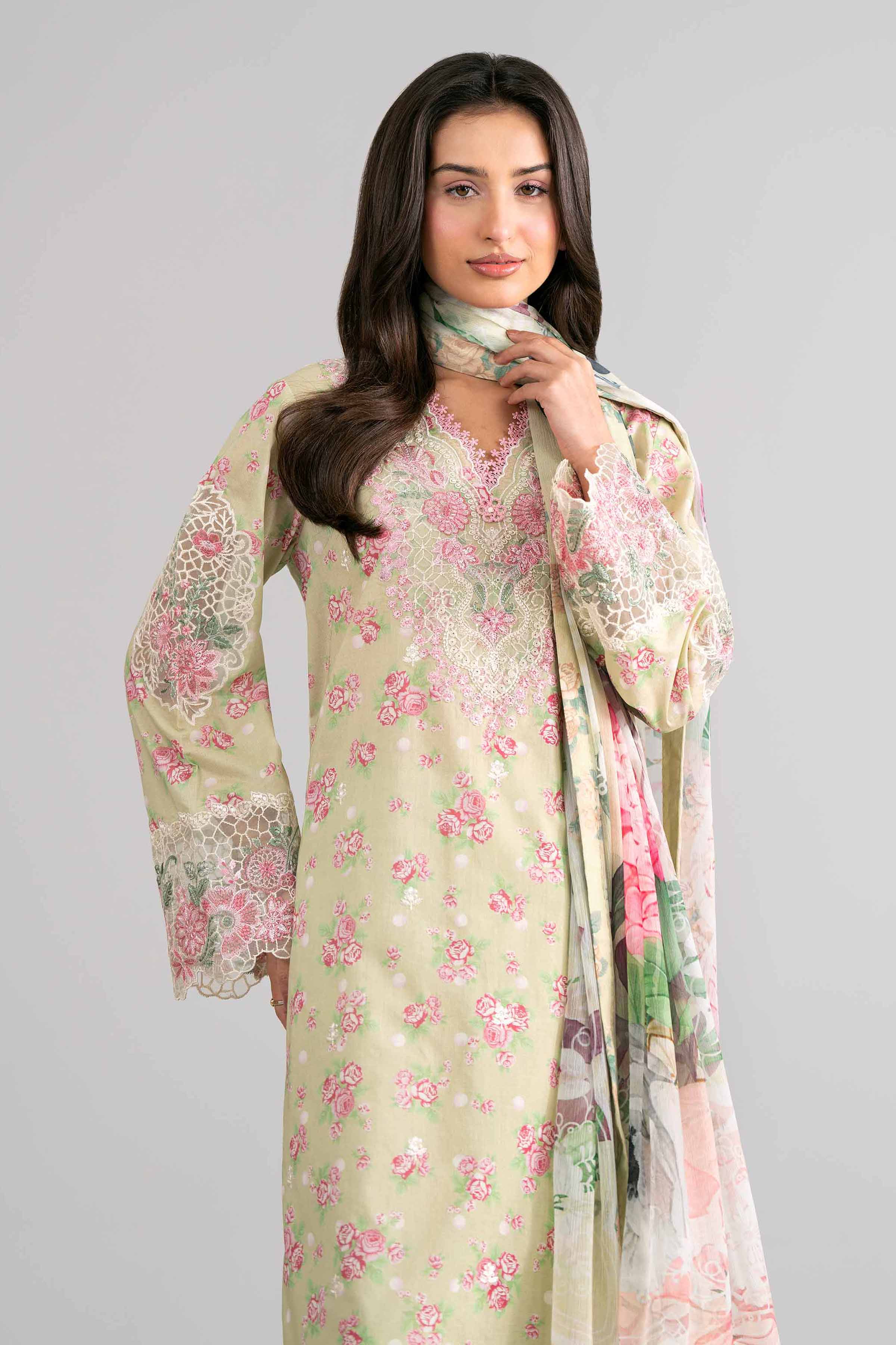 3 Piece - Digital Printed Embroidered Suit - 42601744 for Women - Unstitched Collection | Nishat | Shop Online