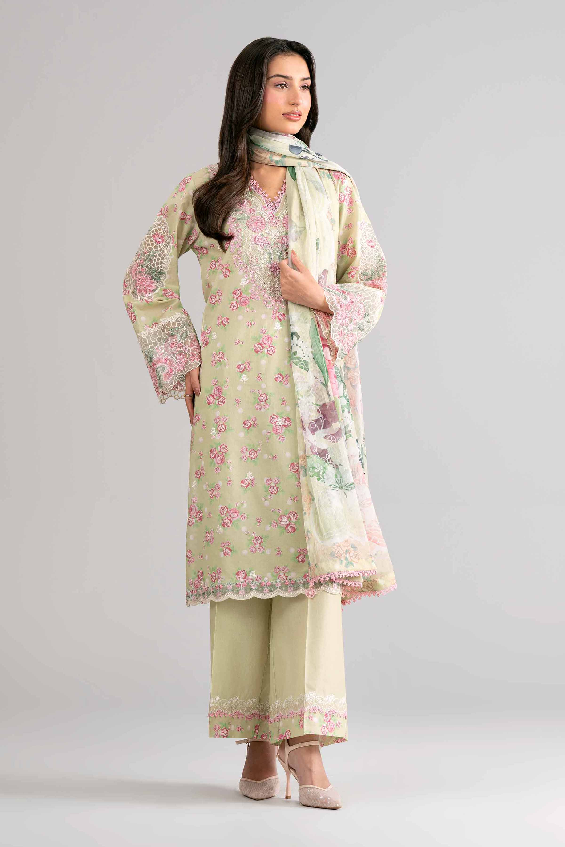 3 Piece - Digital Printed Embroidered Suit - 42601744 for Women - Unstitched Collection | Nishat | Shop Online