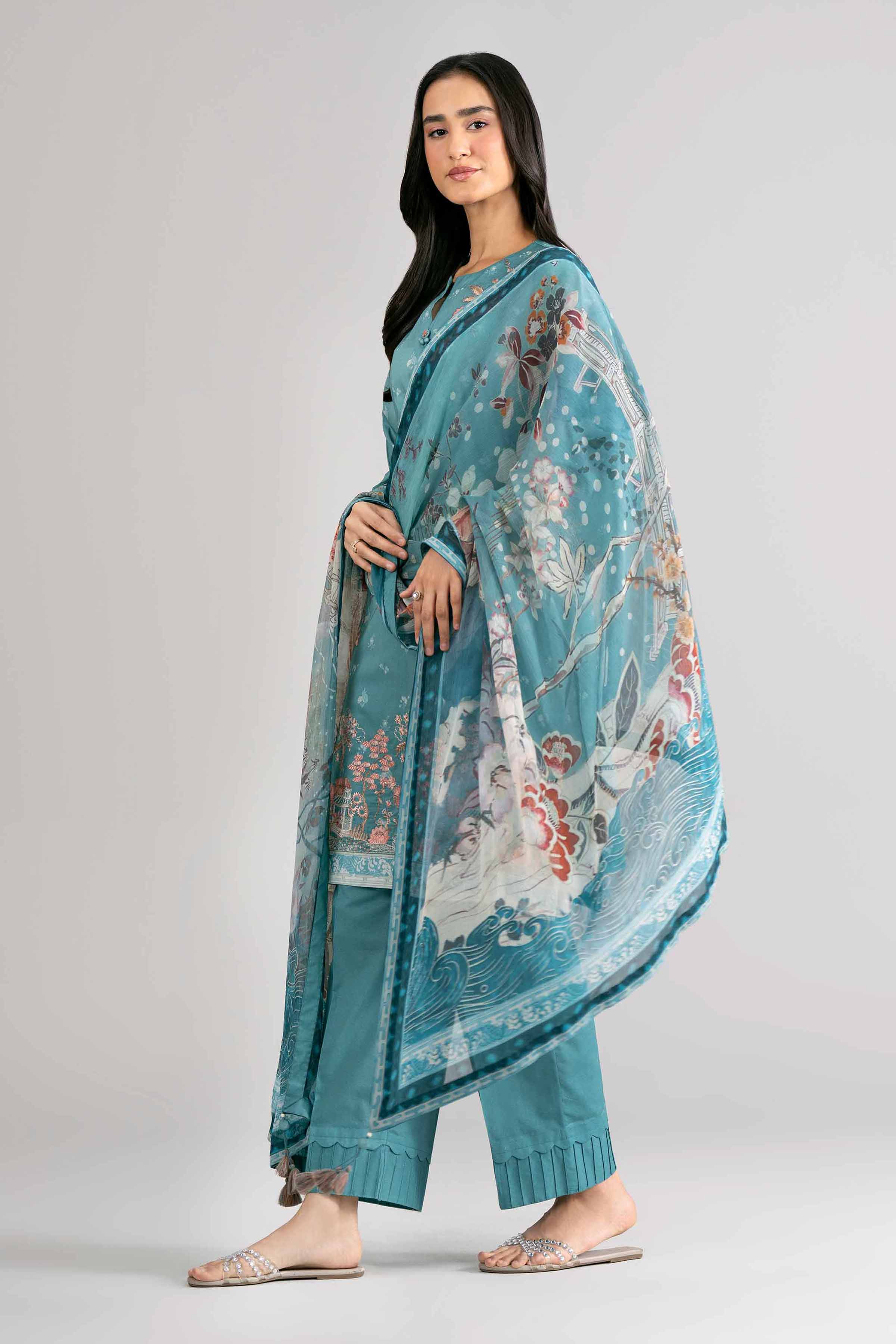 3 Piece - Digital Printed Embroidered Suit - 42601748 for Women - Unstitched Collection | Nishat | Shop Online