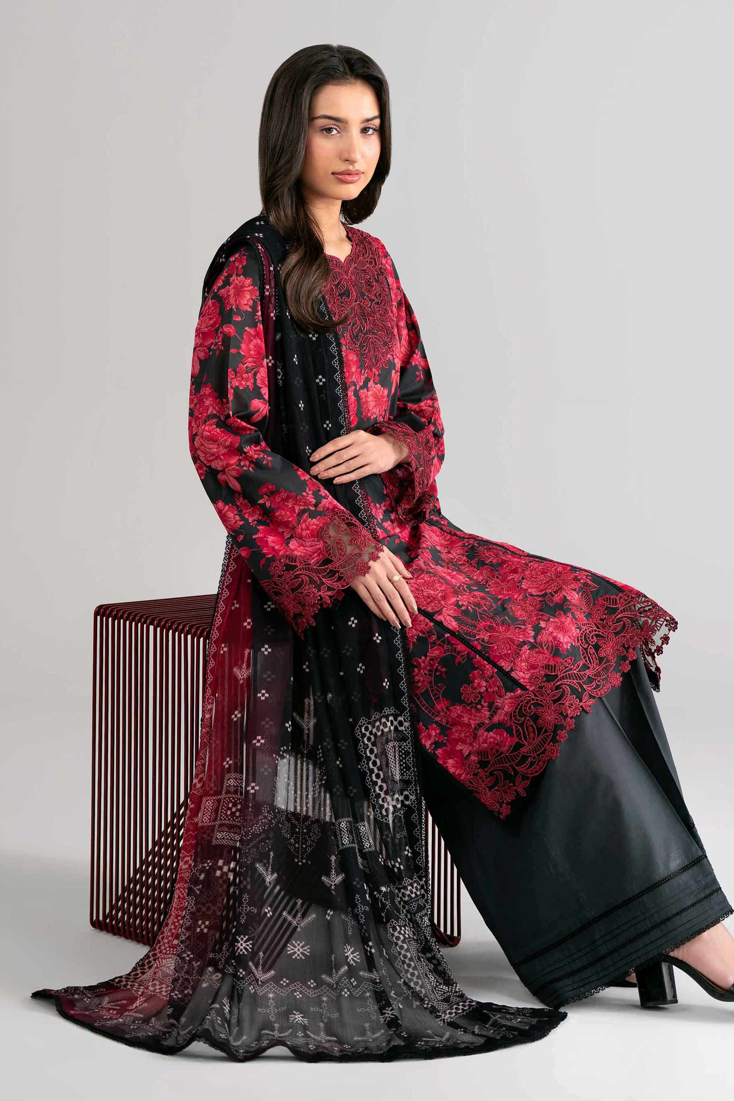 3 Piece - Digital Printed Embroidered Suit - 42601749 for Women - Unstitched Collection | Nishat | Shop Online