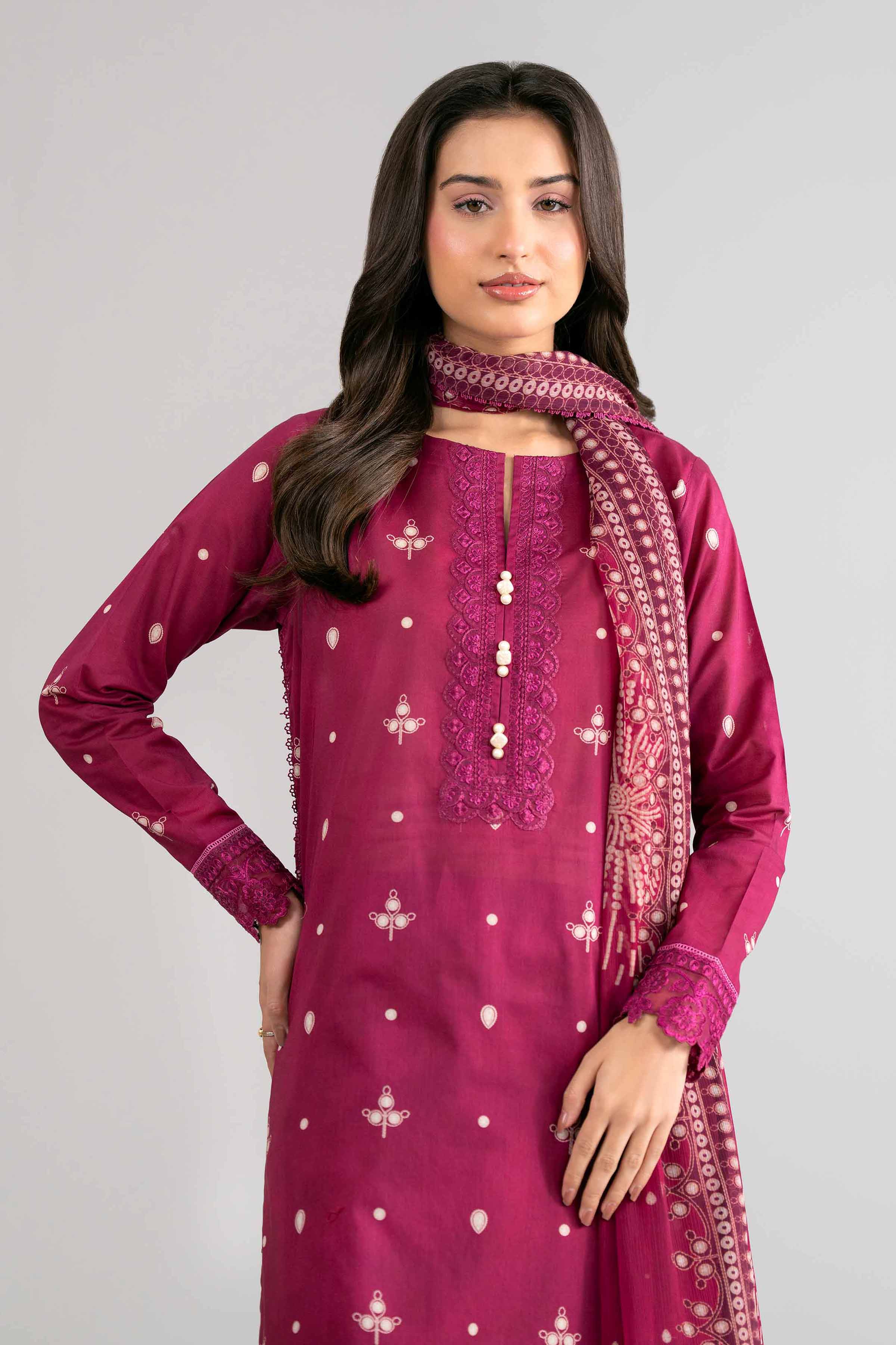 3 Piece - Digital Printed Embroidered Suit - 42601750 for Women - Unstitched Collection | Nishat | Shop Online