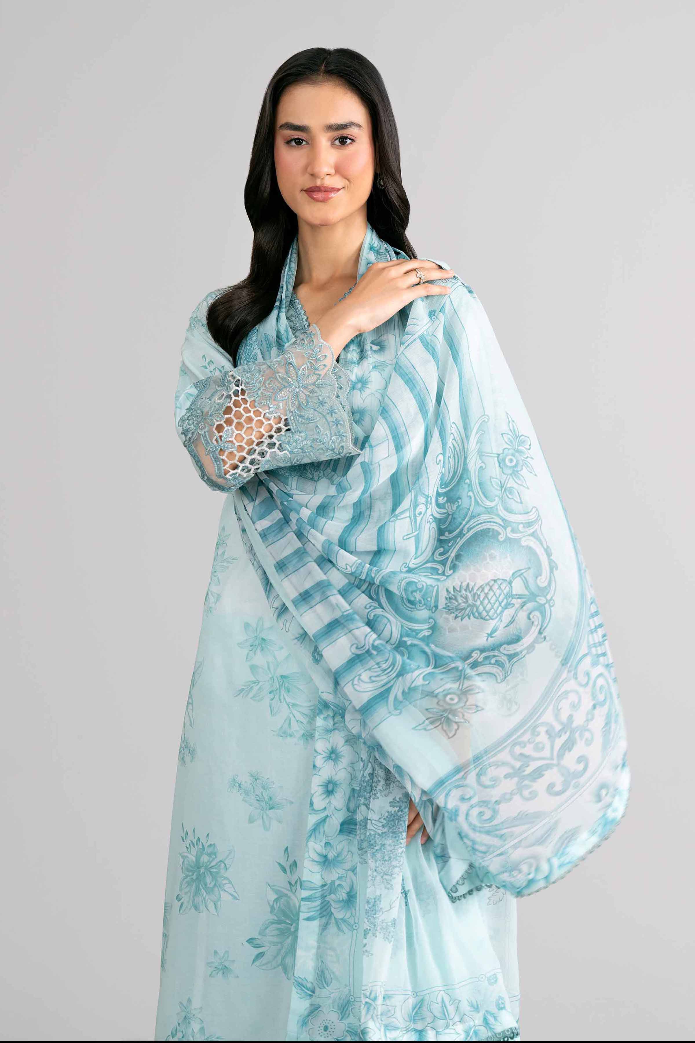 3 Piece - Digital Printed Embroidered Suit - 42601755 for Women - Unstitched Collection | Nishat | Shop Online