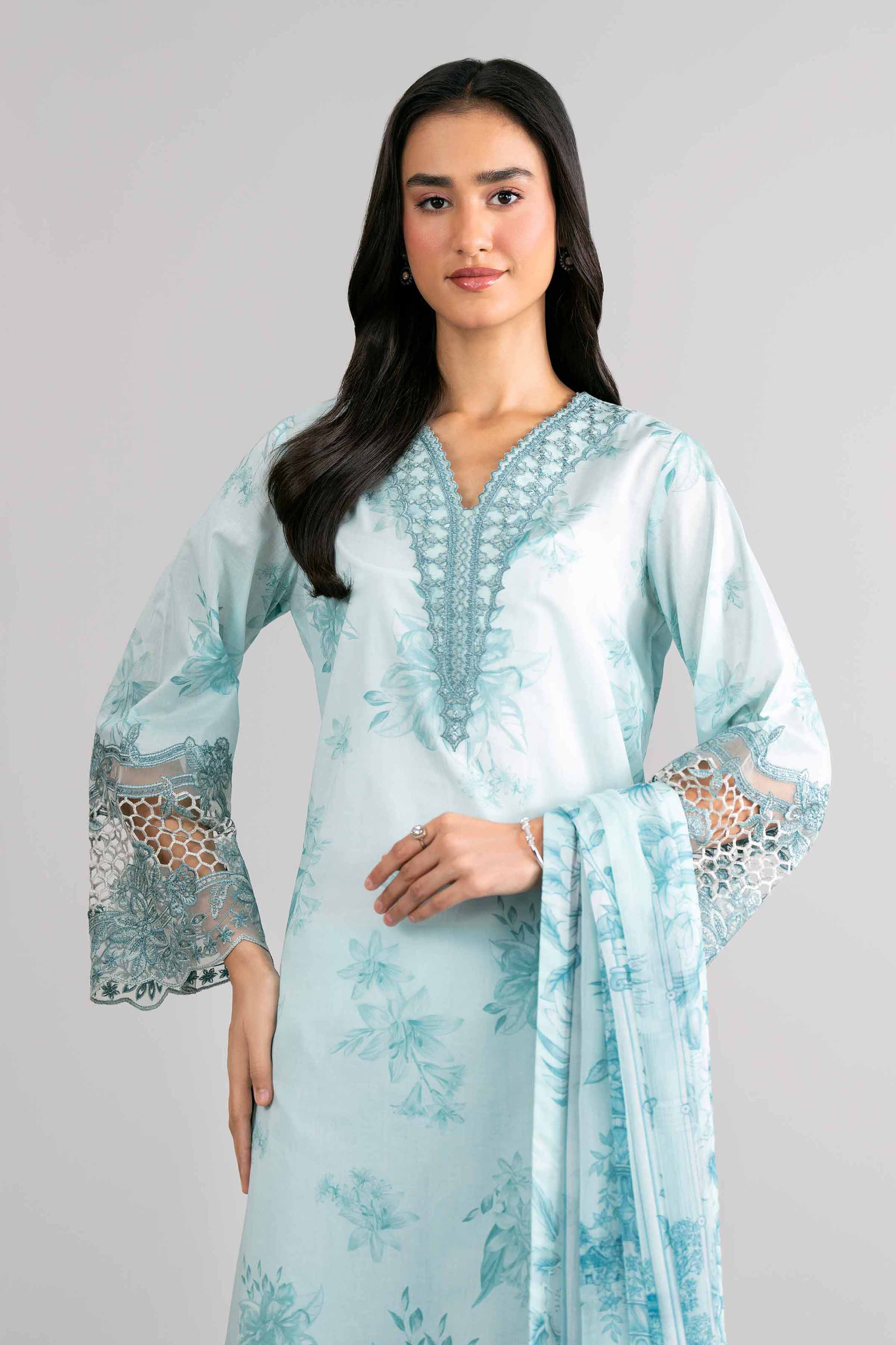 3 Piece - Digital Printed Embroidered Suit - 42601755 for Women - Unstitched Collection | Nishat | Shop Online