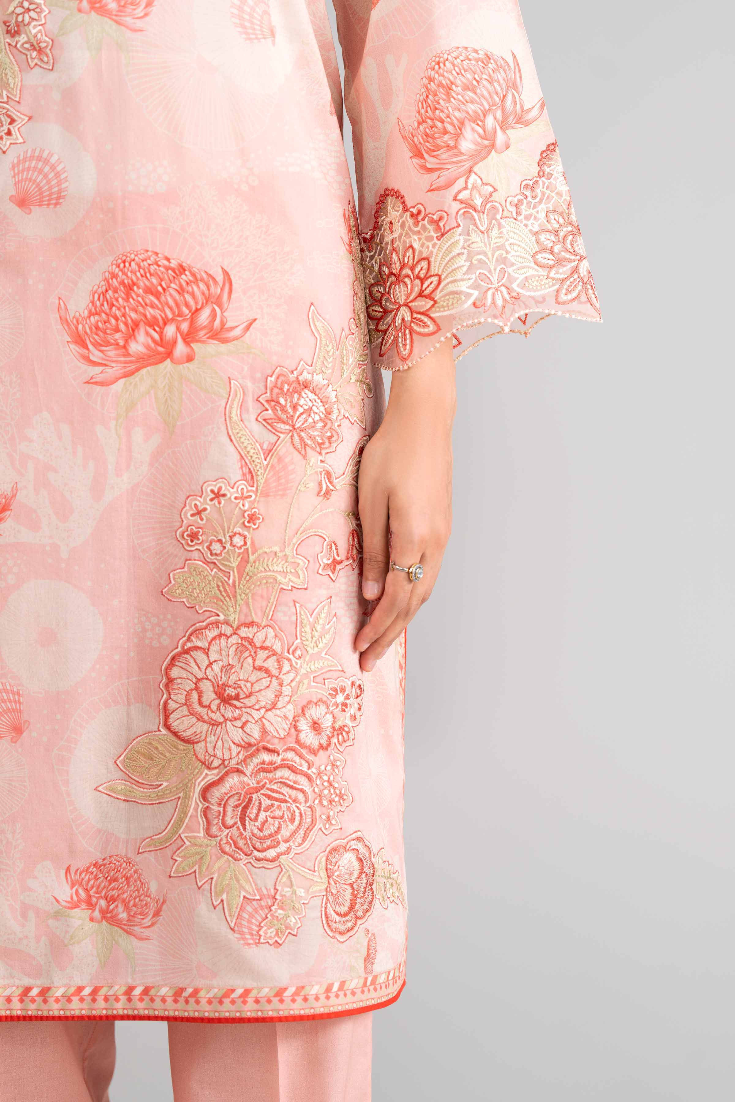 3 Piece - Digital Printed Embroidered Suit - 42601756