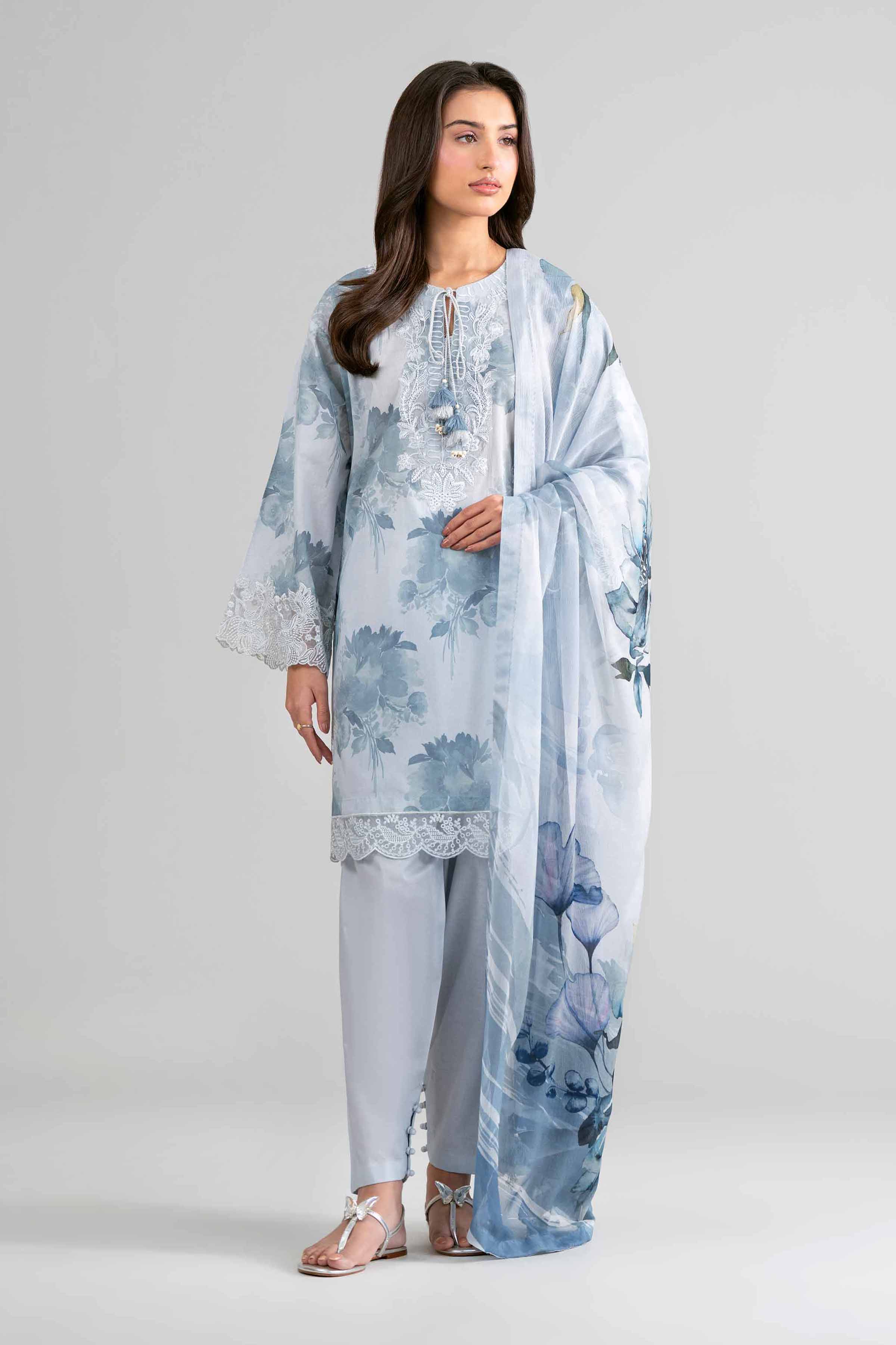 3 Piece - Digital Printed Embroidered Suit - 42601757 for Women - Unstitched Collection | Nishat | Shop Online