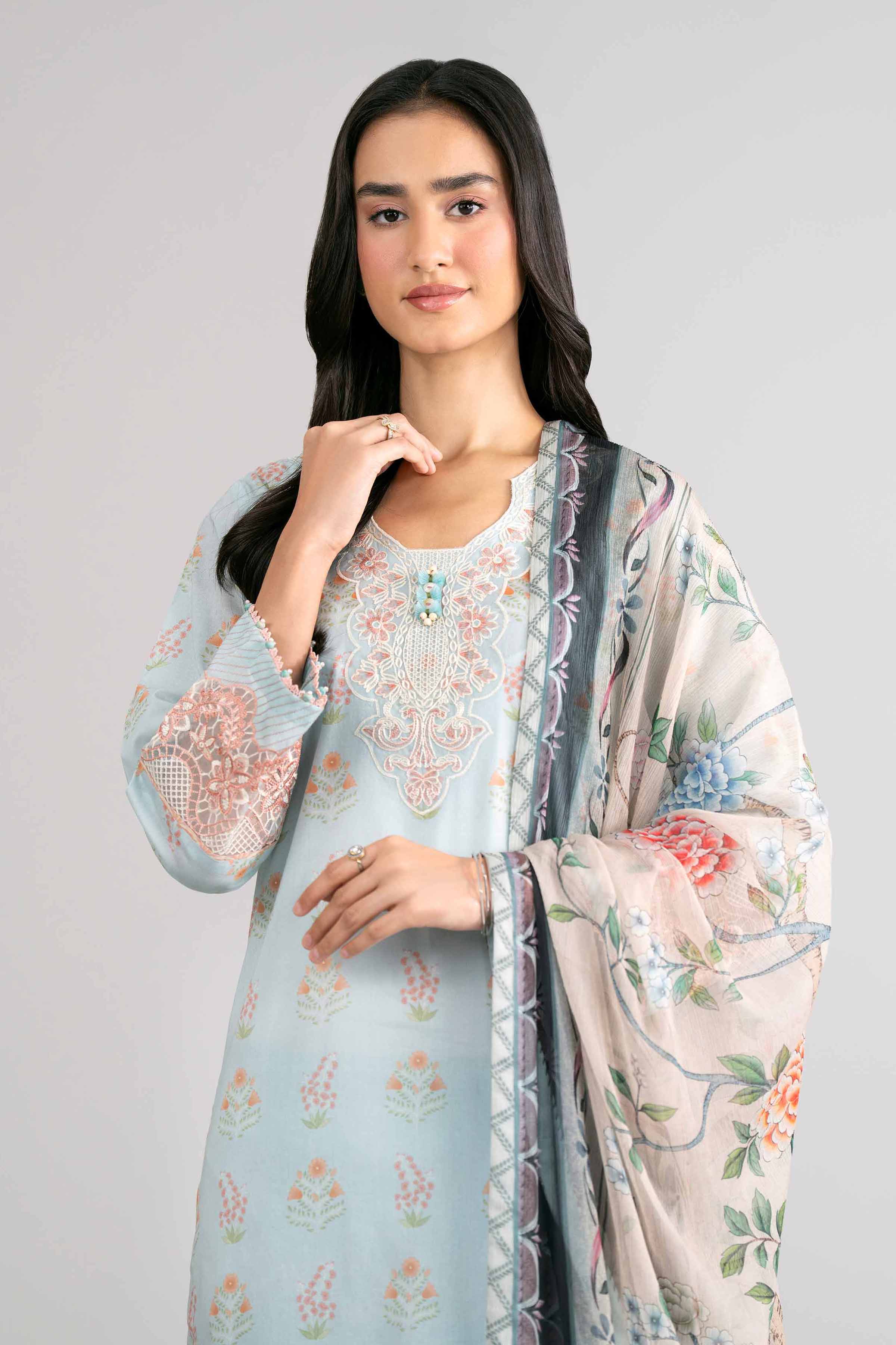 3 Piece - Digital Printed Embroidered Suit - 42601758 for Women - Unstitched Collection | Nishat | Shop Online