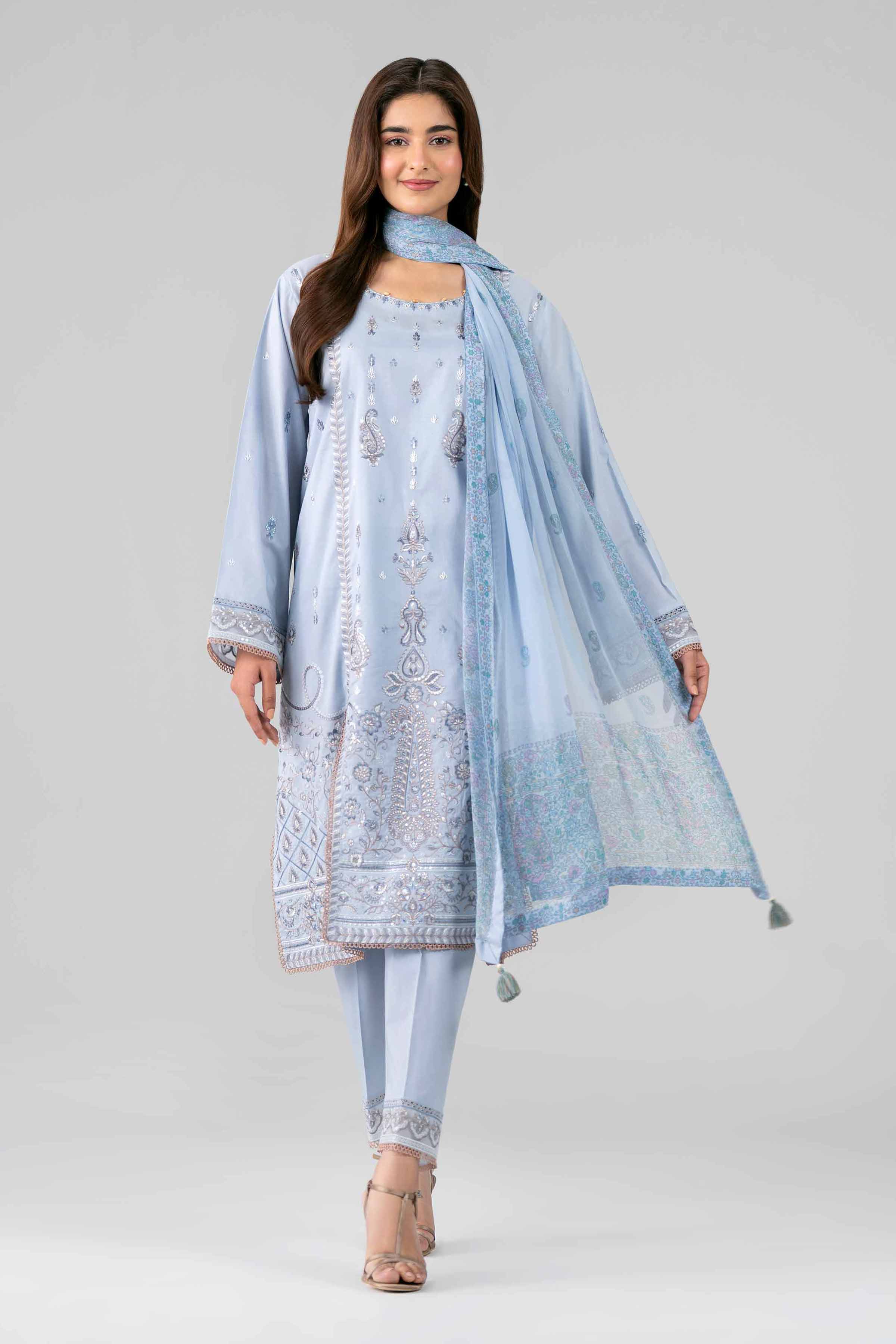 3 Piece - Digital Printed Embroidered Suit - 42601770 for Women - Unstitched Collection | Nishat | Shop Online